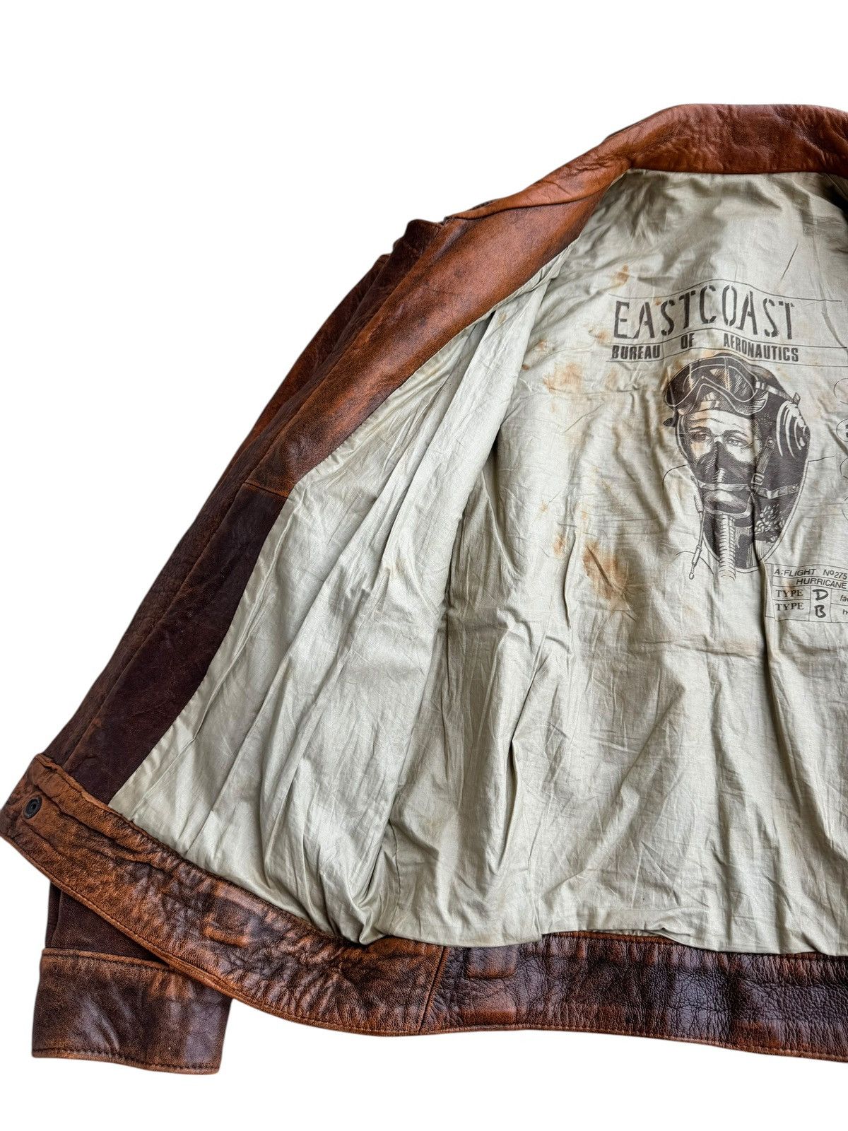 Avirex Vintage Distressed Undbranded Leather Jacket Removable Sleve Size US M / EU 48-50 / 2 - 11 Thumbnail