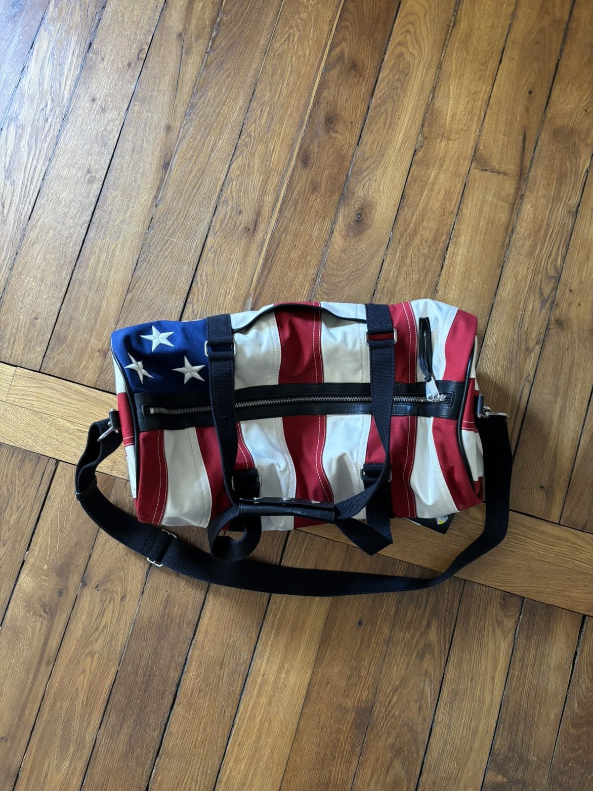 Saint Laurent Paris American flag Gym Bag Size ONE SIZE - 4 Thumbnail