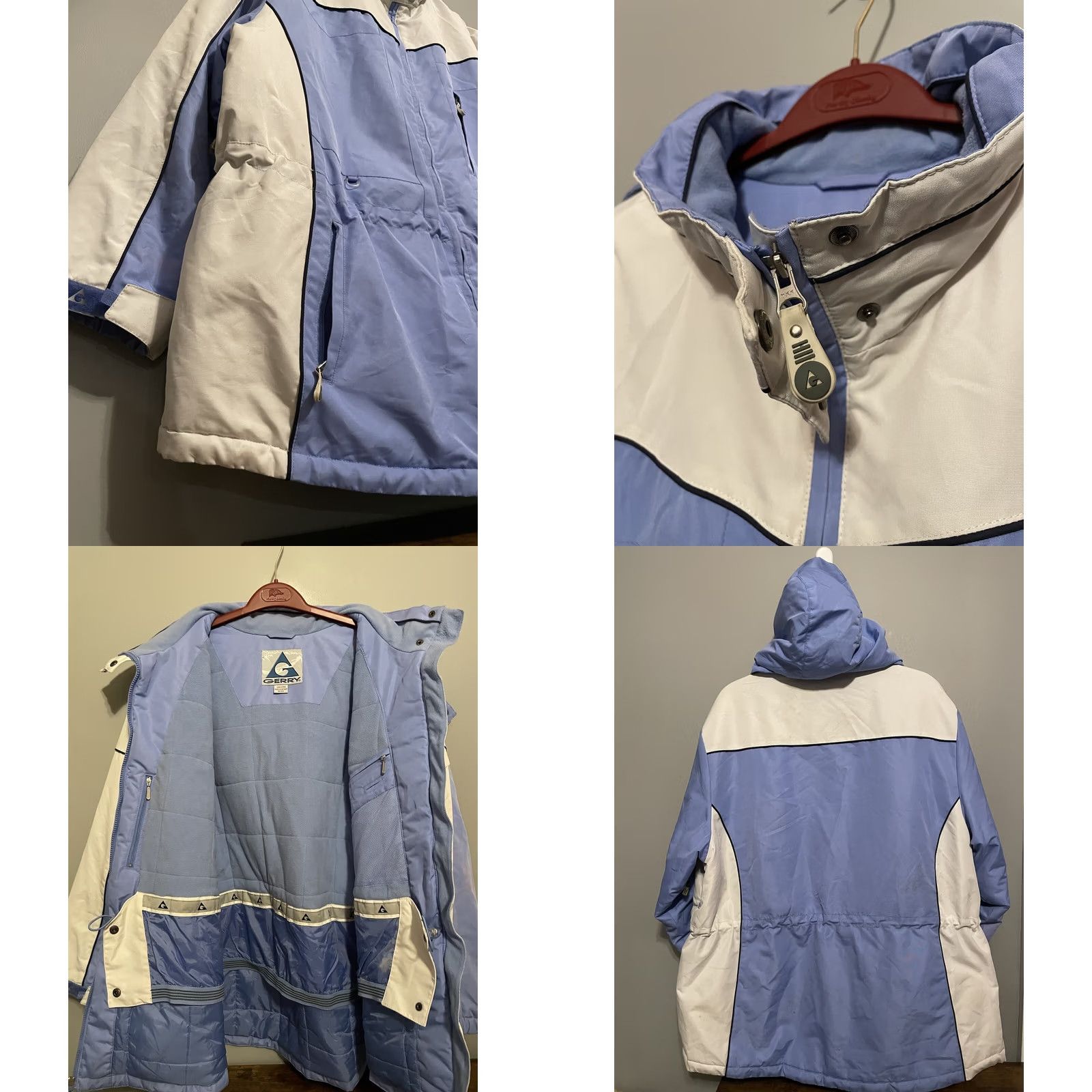 Vintage VINTAGE Gerry Goose Down Ski Jacket Mens 2XL Puffer Aqua Blue White Winter Jacket Size US XXL / EU 58 / 5 - 8 Thumbnail