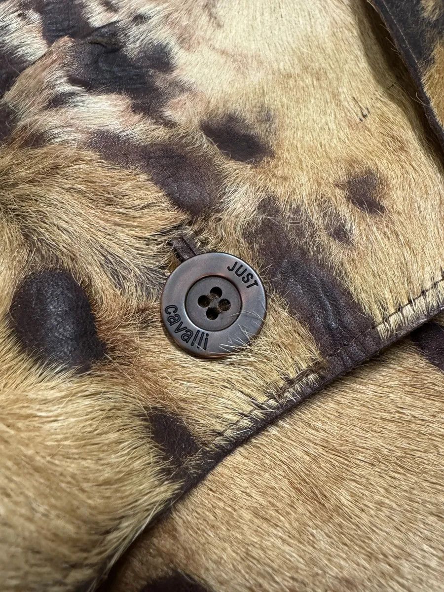 Just Cavalli AW2004 Cavalli Brown & Beige Pony Hair Caw Effect Trench Coat Size S / US 4 / IT 40 - 11 Thumbnail