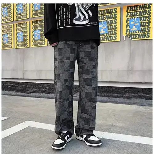 Japanese Brand Black Baggy Jeans Men Fashion Retro Casual Size US 27 - 3 Thumbnail