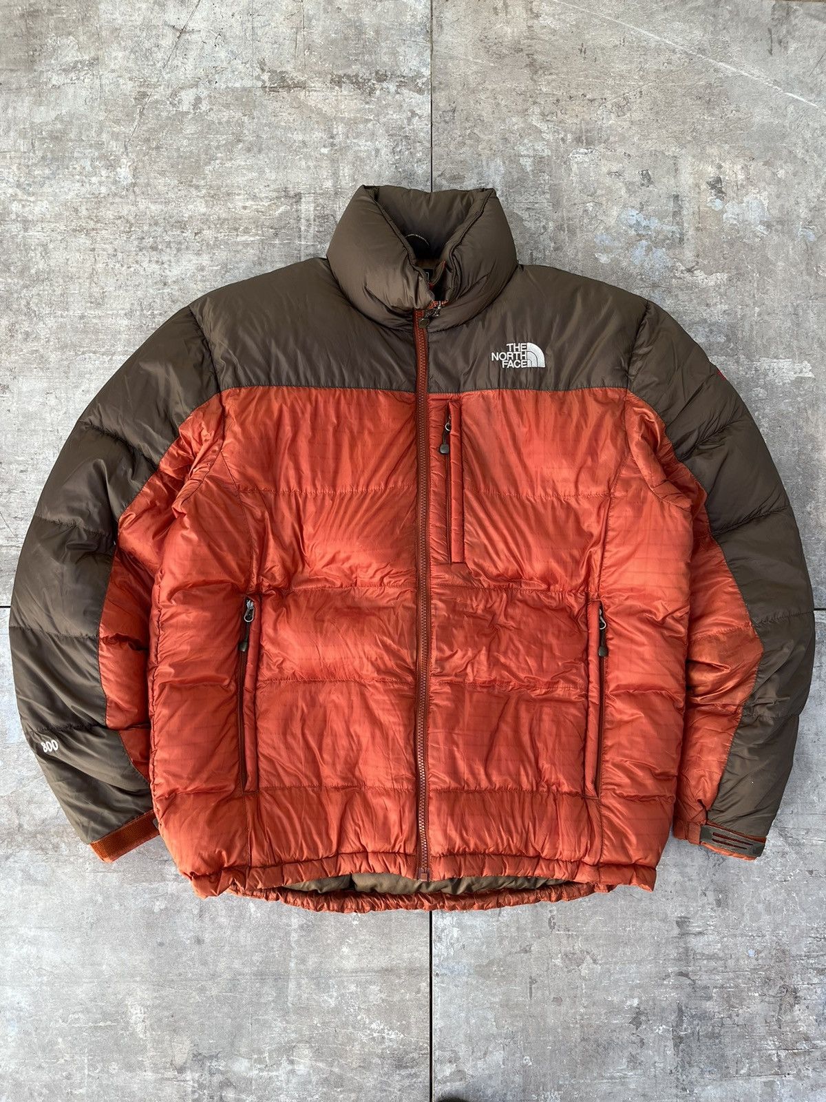 image of The North Face North Face Summit Series 800 Puffer Jacket in Brown Orange, Men's (Size XL)