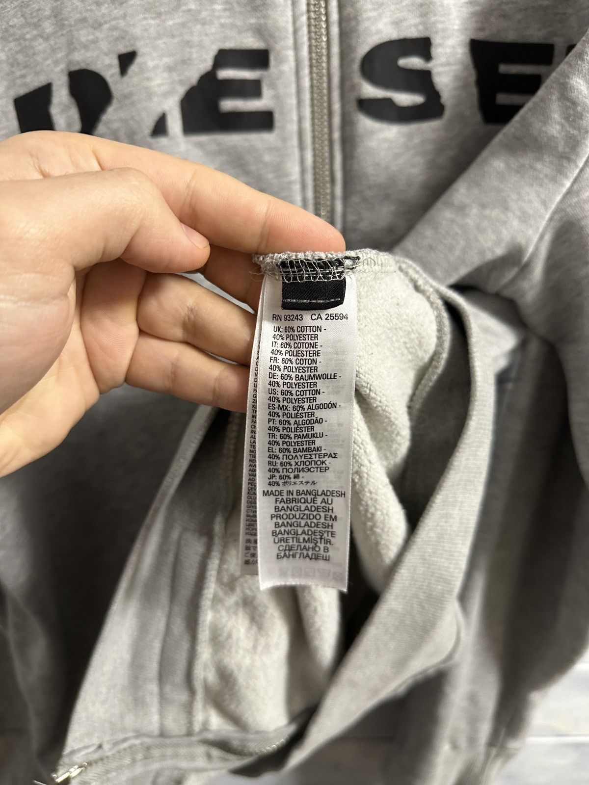Diesel Rare Luxury Zip Sweatshirt Diesel Big Logo. Size US M / EU 48-50 / 2 - 9 Thumbnail