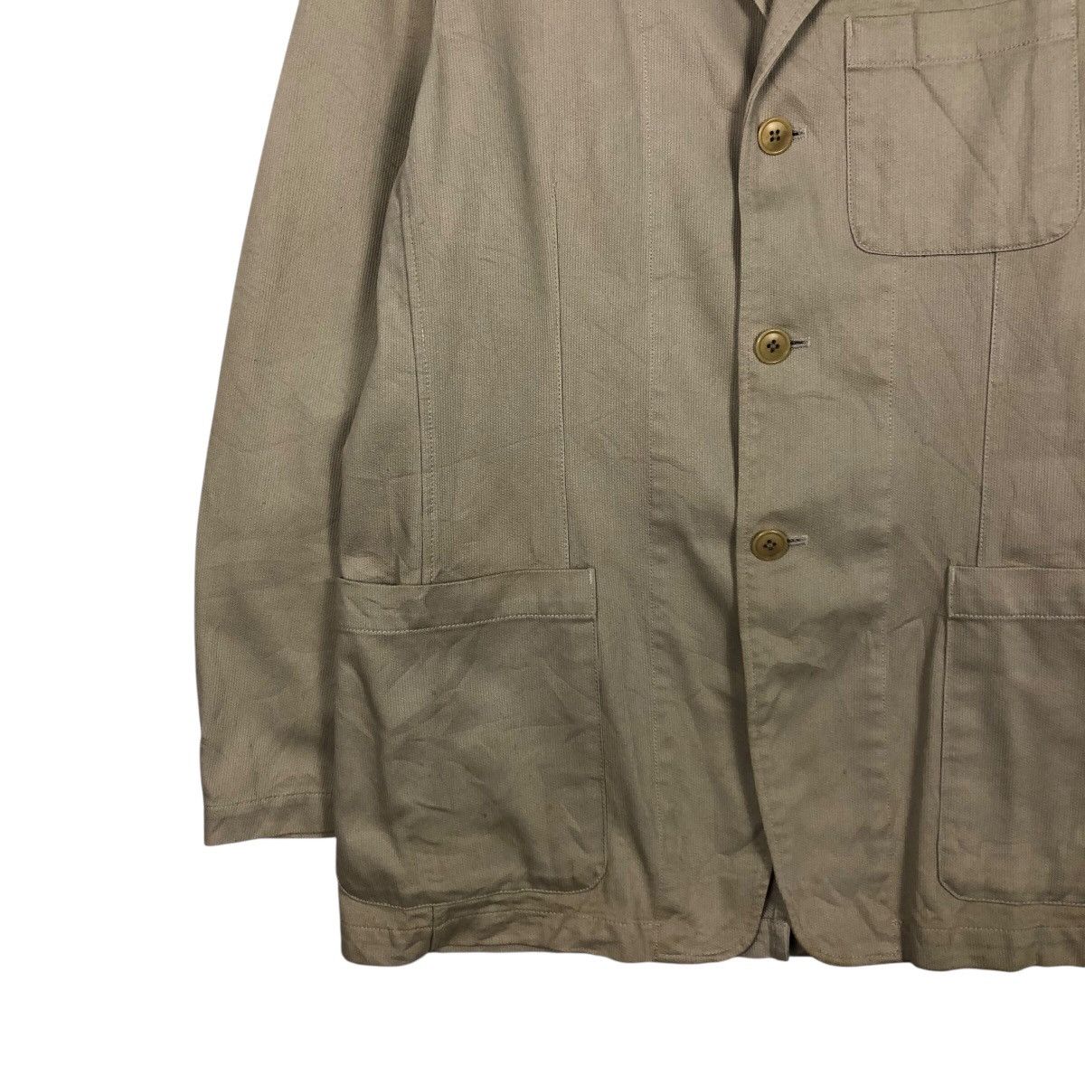Japanese Brand CK Beige Cotton Twill Blazer / Work Jacket — L Issey Miyake Size US L / EU 52-54 / 3 - 5 Thumbnail