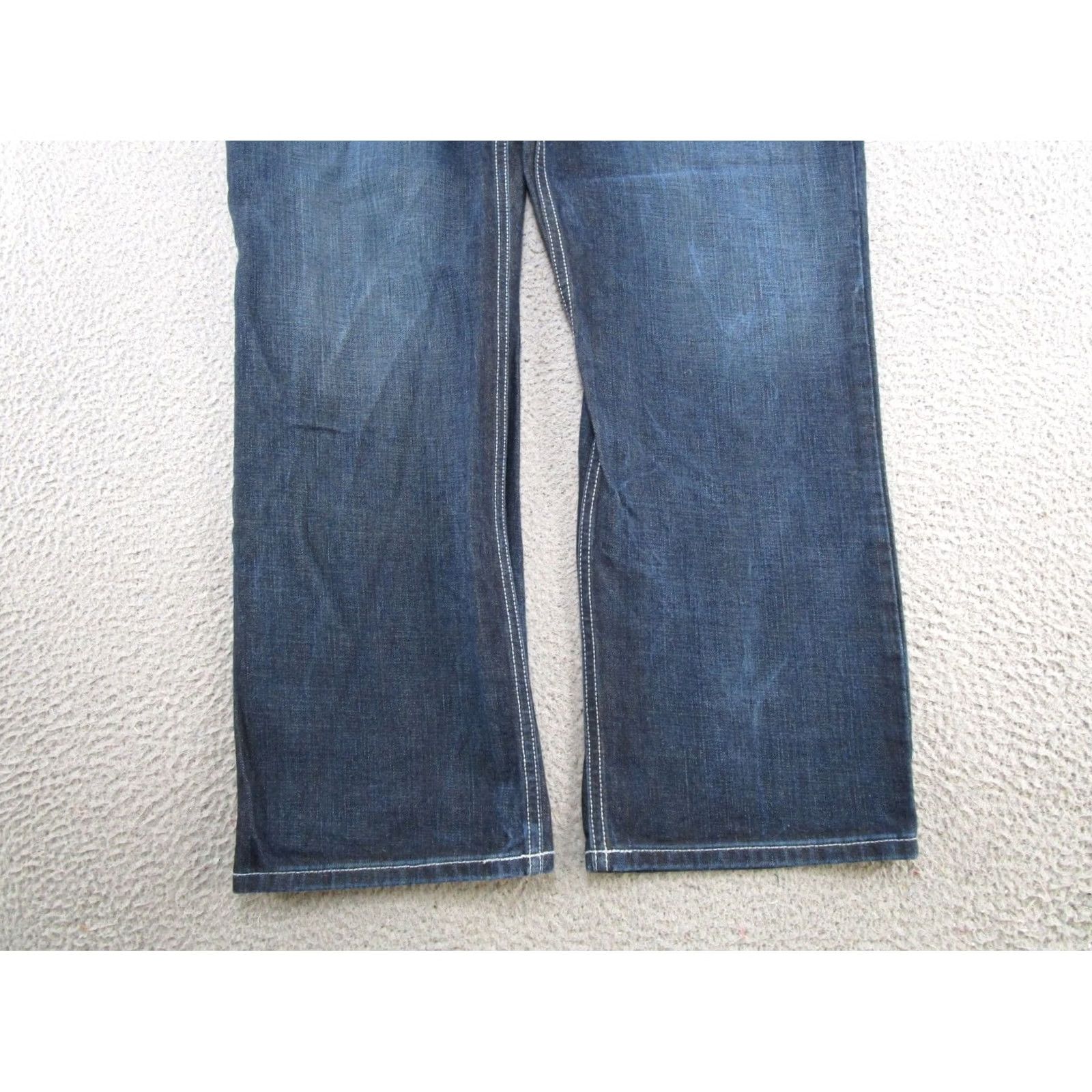 Denime Cinch Jeans Men's Blue Denim White Label Relaxed Straight MB92834 Size 40x32 Size US 40 / EU 56 - 2 Thumbnail