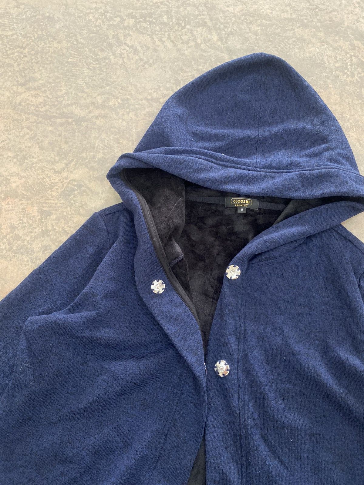 Hysteric Glamour × Japanese Brand × Le Grande Bleu (L.G.B.) KAPITAL STYLE HOODED CARDIGAN VELVET BLUE BLUE JAPAN LGB Size US M / EU 48-50 / 2 - 5 Thumbnail