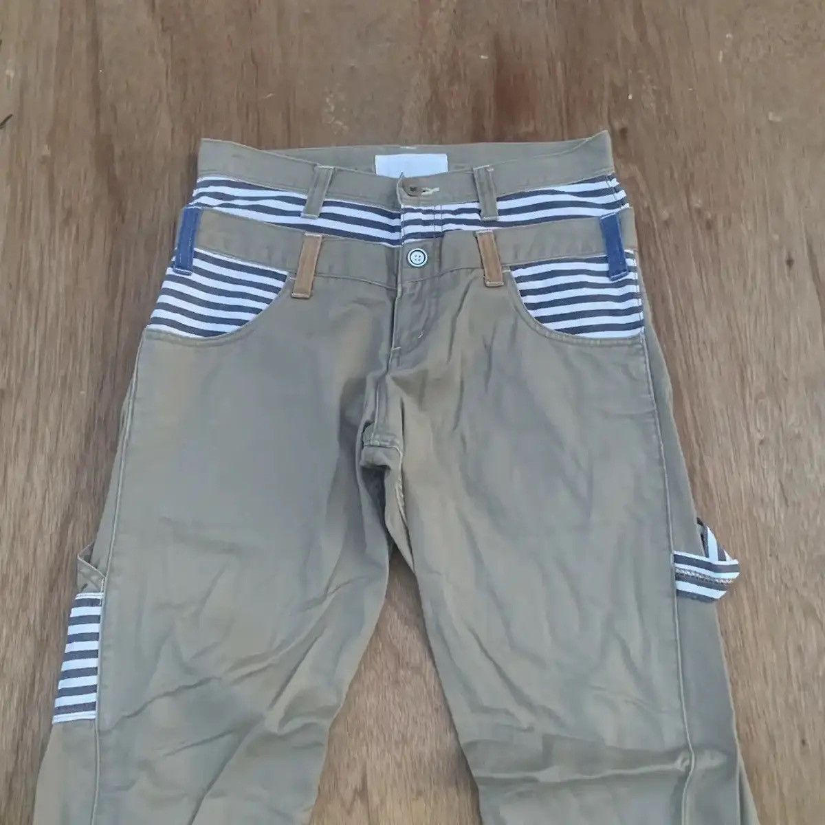 Infinite Archives VINTAGE DOUBLE WAIST TROUSERS NEUTRALINFINITY CARPENTER PANT Size US 29 - 2 Thumbnail