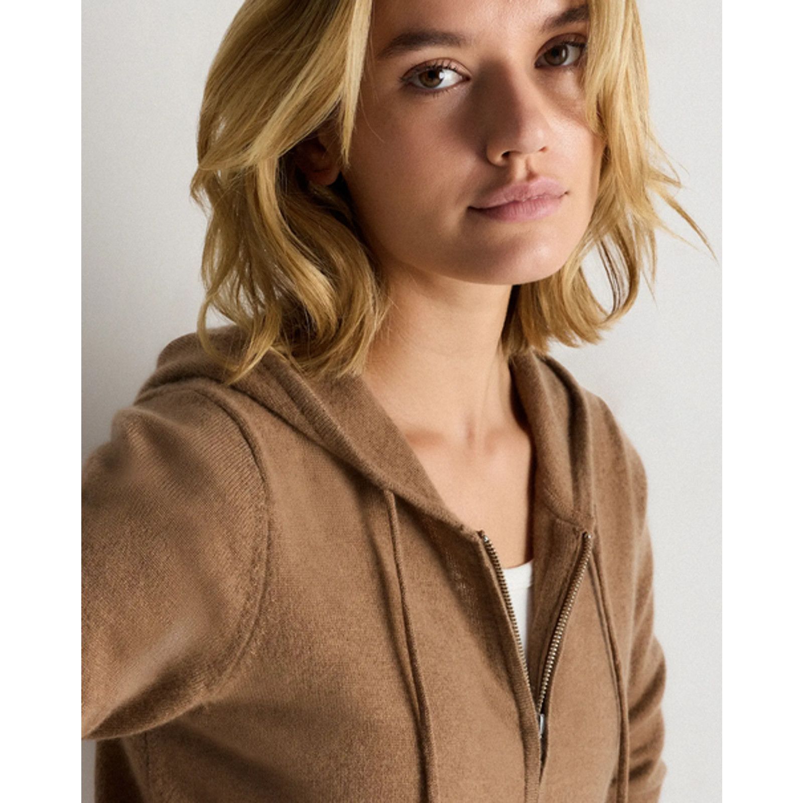 Quince Quince Mongolian Cashmere Full-Zip Hoodie Teak Size XL NWT Size XL / US 12-14 / IT 48-50 - 4 Thumbnail