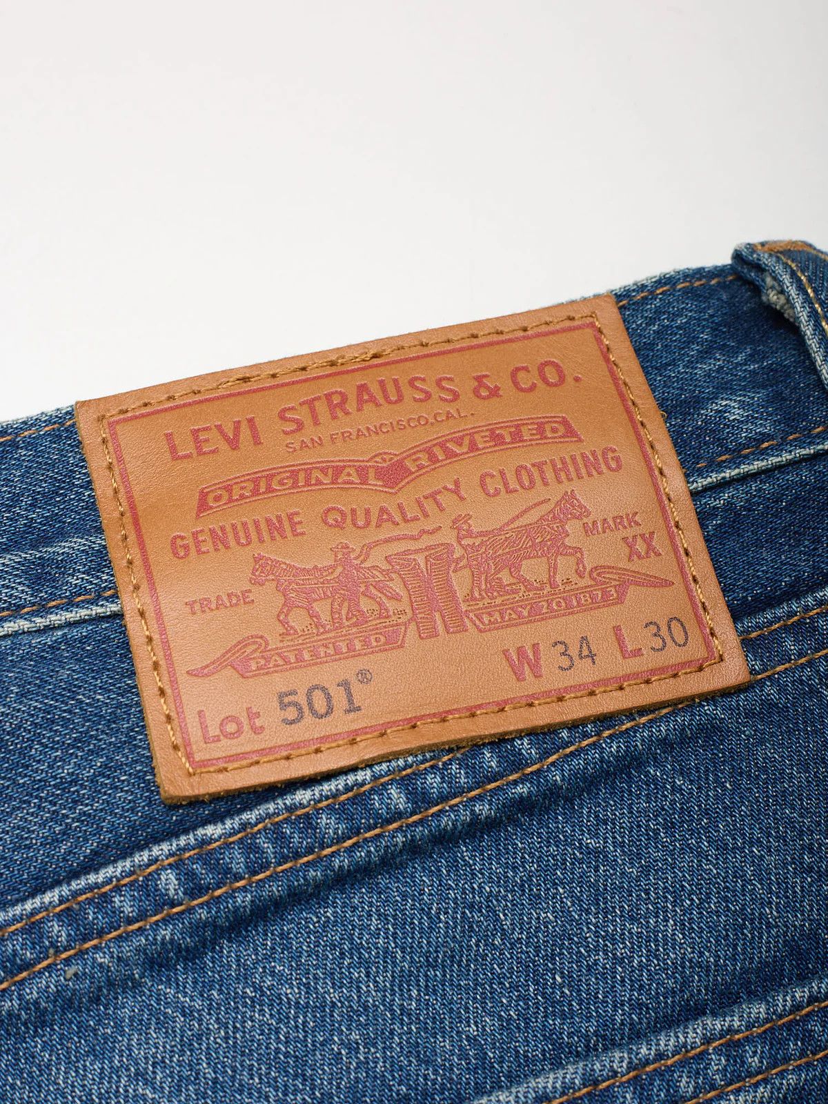 Levi's LEVI'S Premium 501 Distressed Blue Cotton Denim Jeans Size US 34 / EU 50 - 4 Thumbnail