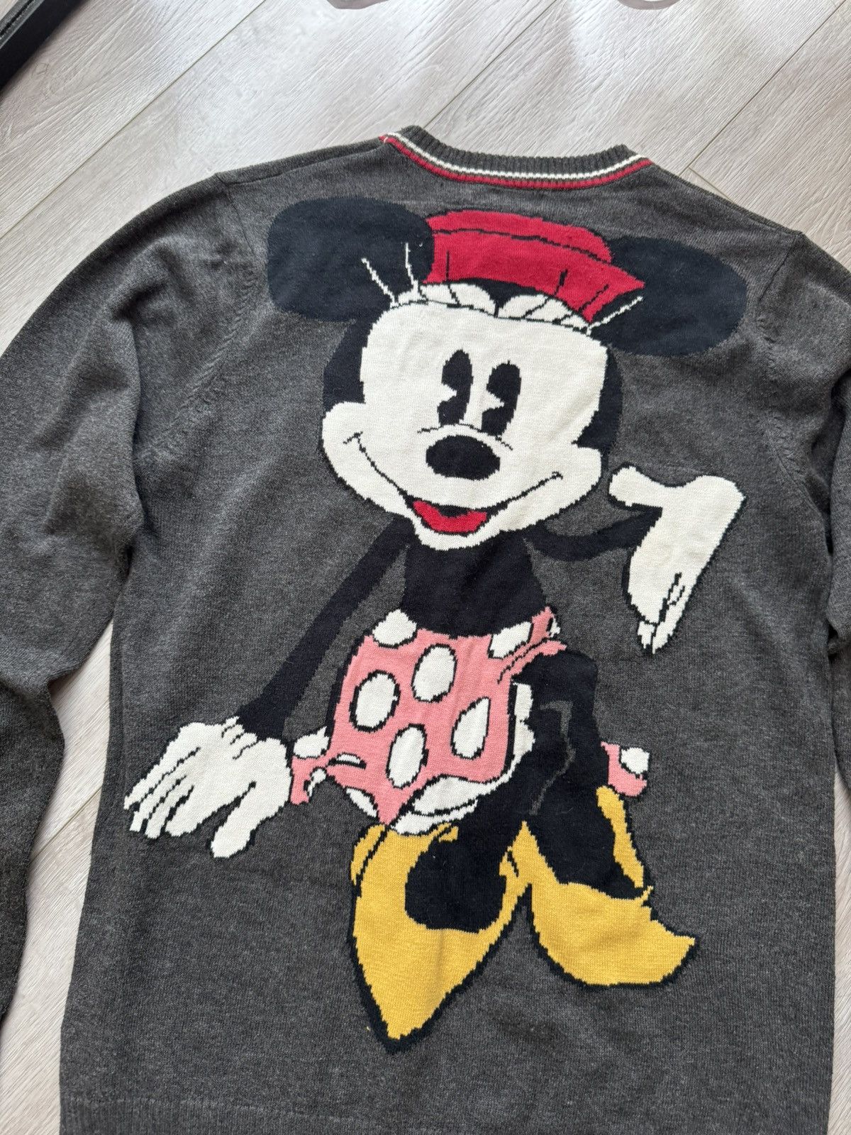 Disney Iceberg History Fantasia Mickey Knit Sweater (Cream) Size US S / EU 44-46 / 1 - 3 Thumbnail