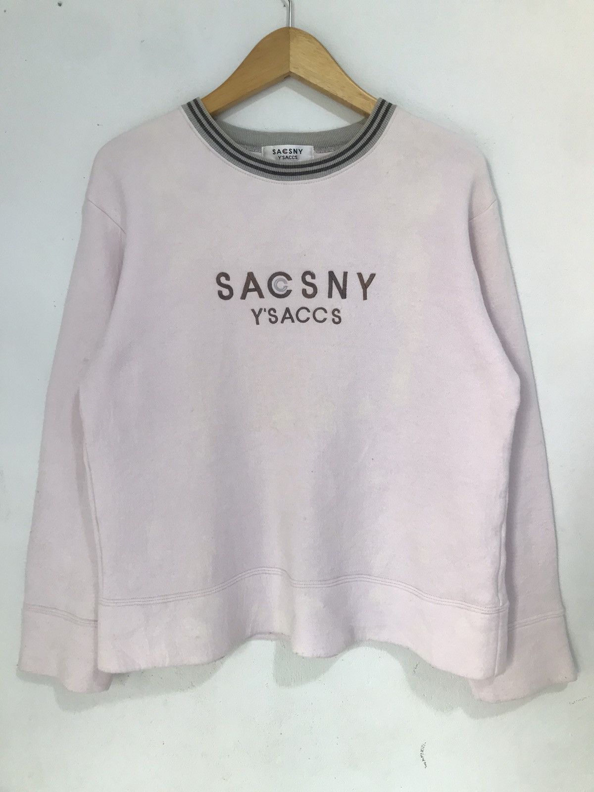 image of Ysaccs Sweatshirt By Yohji Yamamoto in Soft Pink, Men's (Size Large)