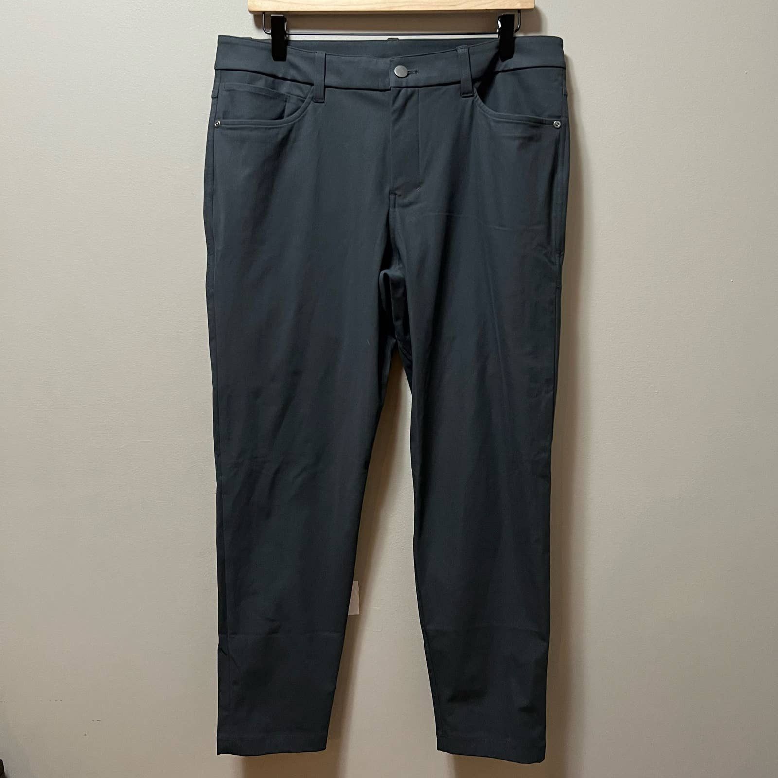 Lululemon ABC Slim-Fit Pant 32 Warpstreme Obsidian Gray Business Casual Sz  28