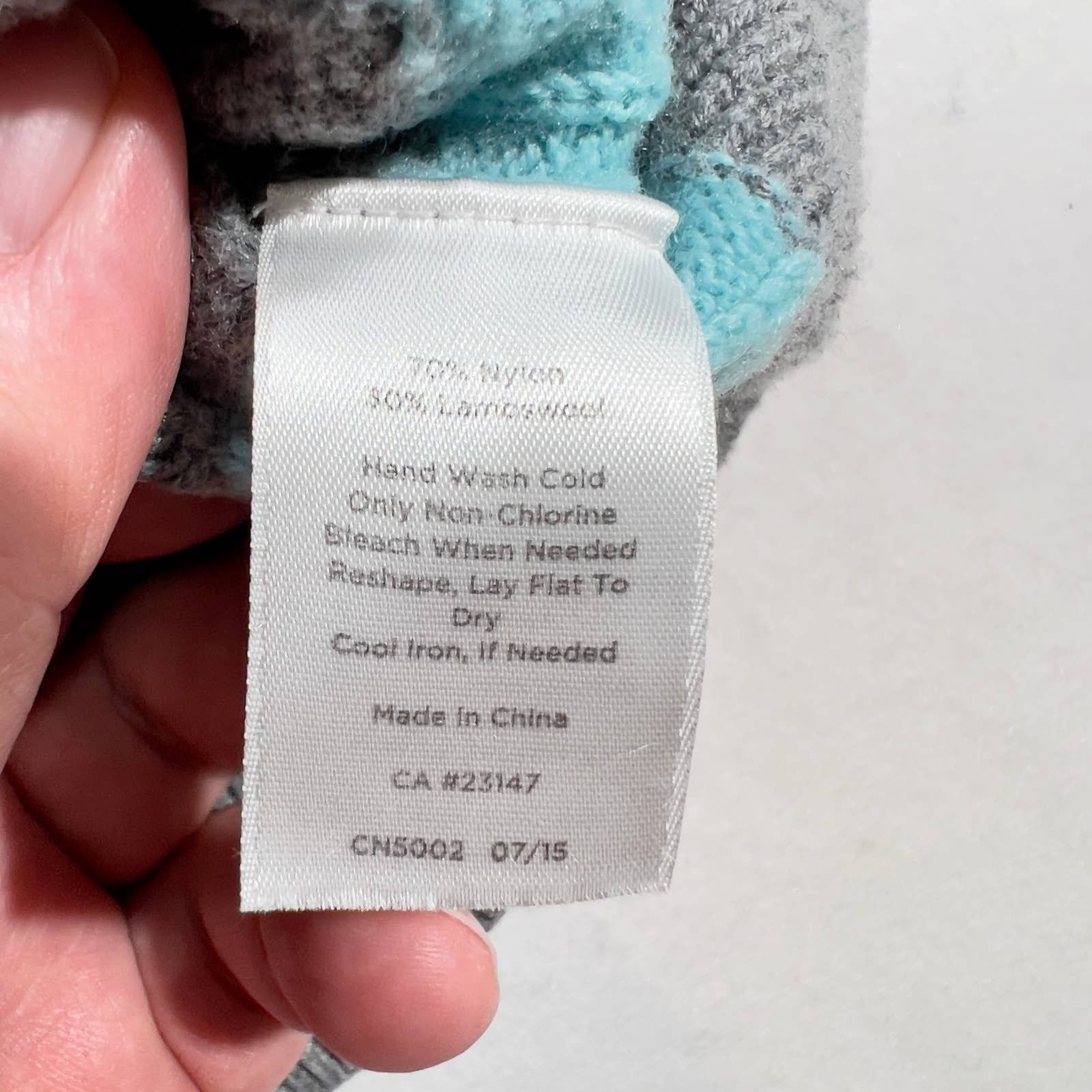 Robert Talbott Sweater Talbots Woman L 30% Lambswool Cable Teal Grey Stripe Size L / US 10 / IT 46 - 5 Thumbnail
