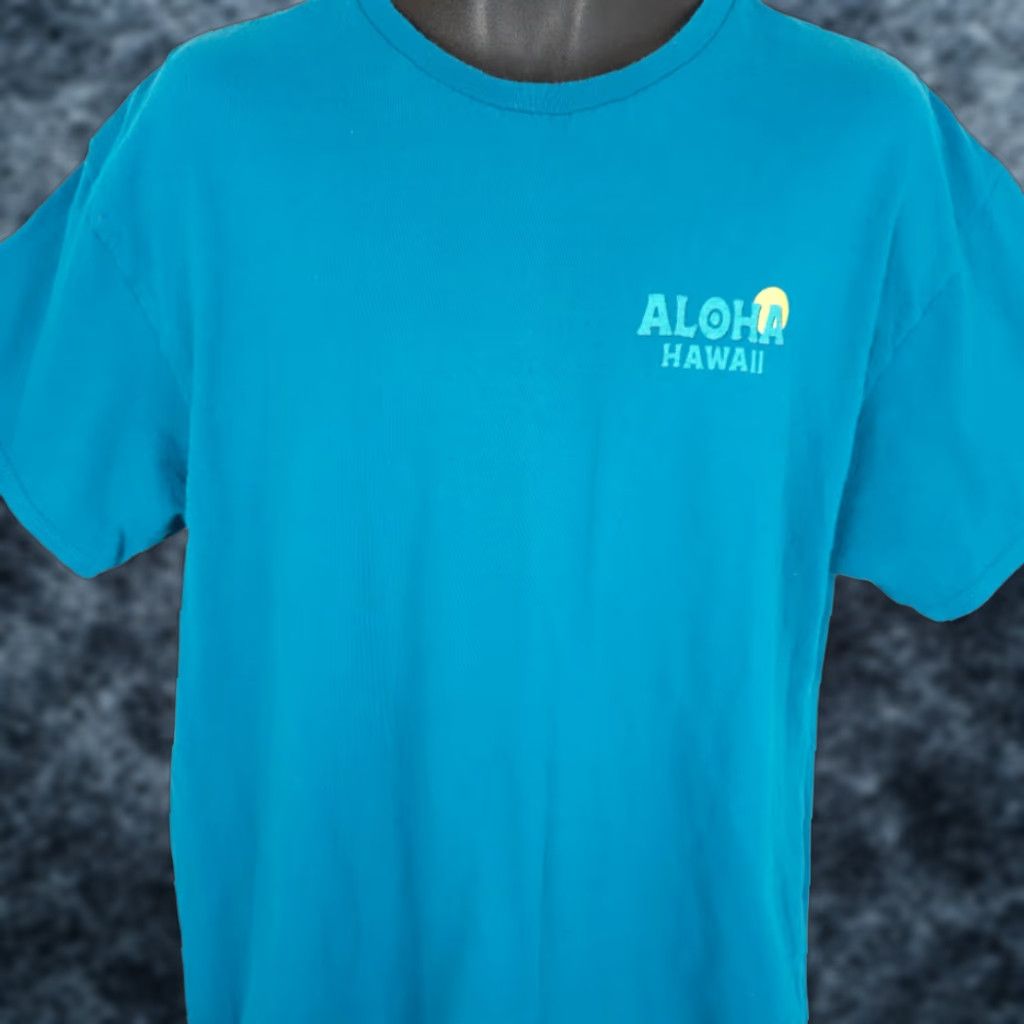 Vintage Aloha Hawaii T Shirt Mens XL Blue Sea Turtle Travel Souvenir Mauka Makai Graphic Tee Crew Neck Short Sleeve Size US XL / EU 56 / 4 - 1 Thumbnail
