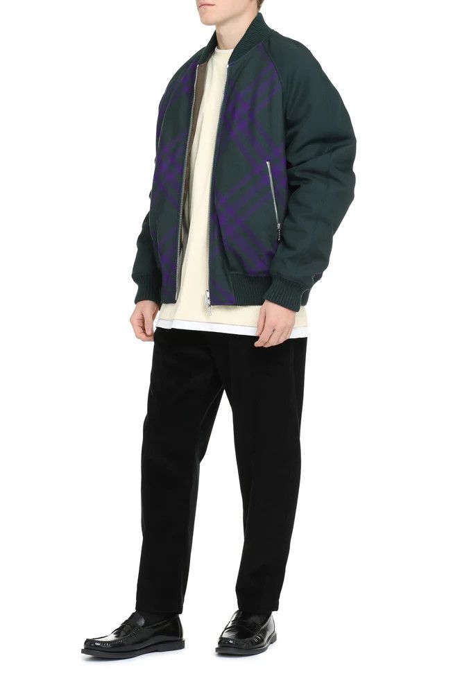 Burberry o1y0426 Bomber Jacket in Dark Green/Purple Size US S / EU 44-46 / 1 - 4 Thumbnail