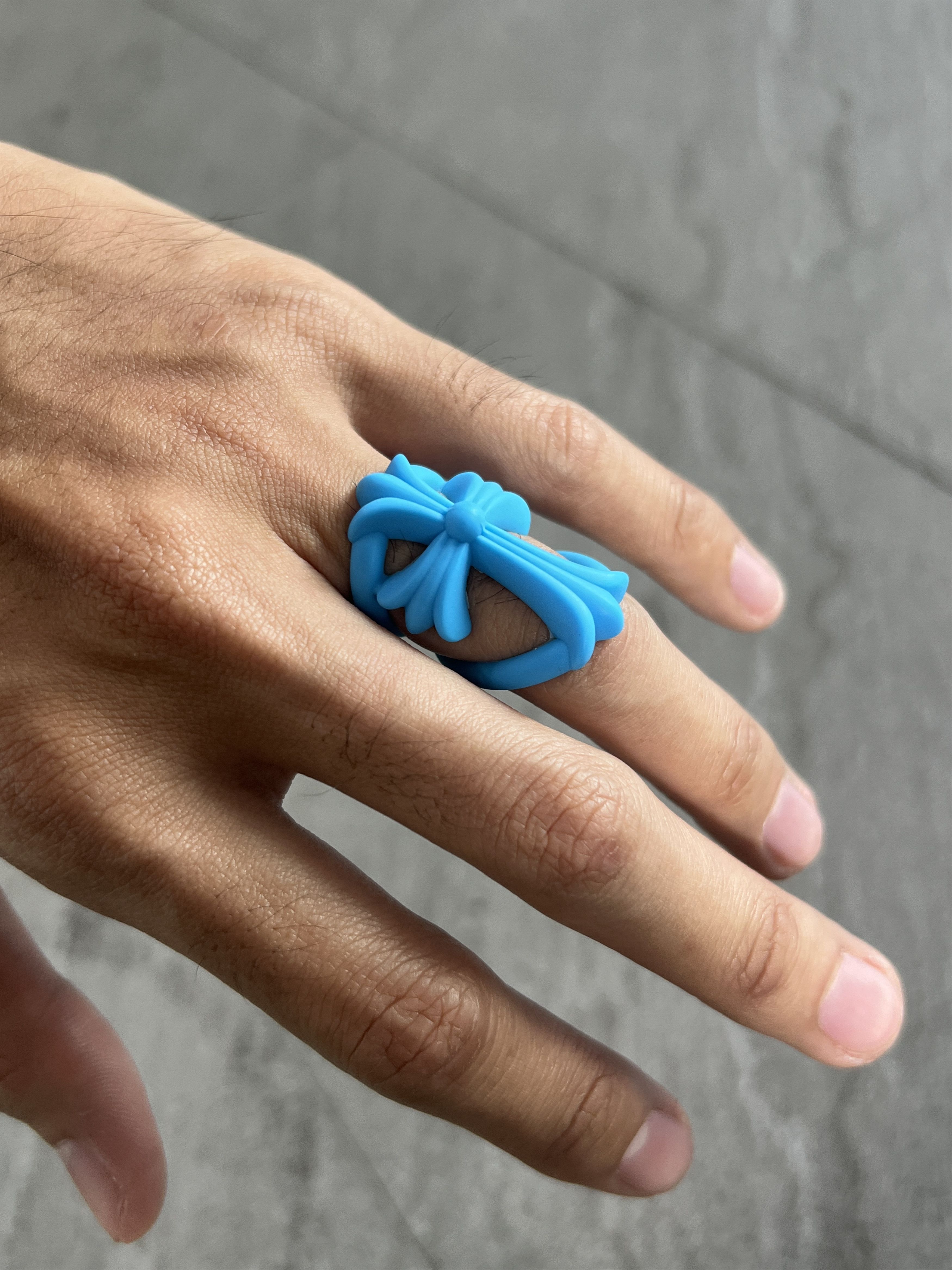 Chrome Hearts Chrome Hearts Rubber Bow Ring Blue 2022 Size ONE SIZE - 1 Thumbnail