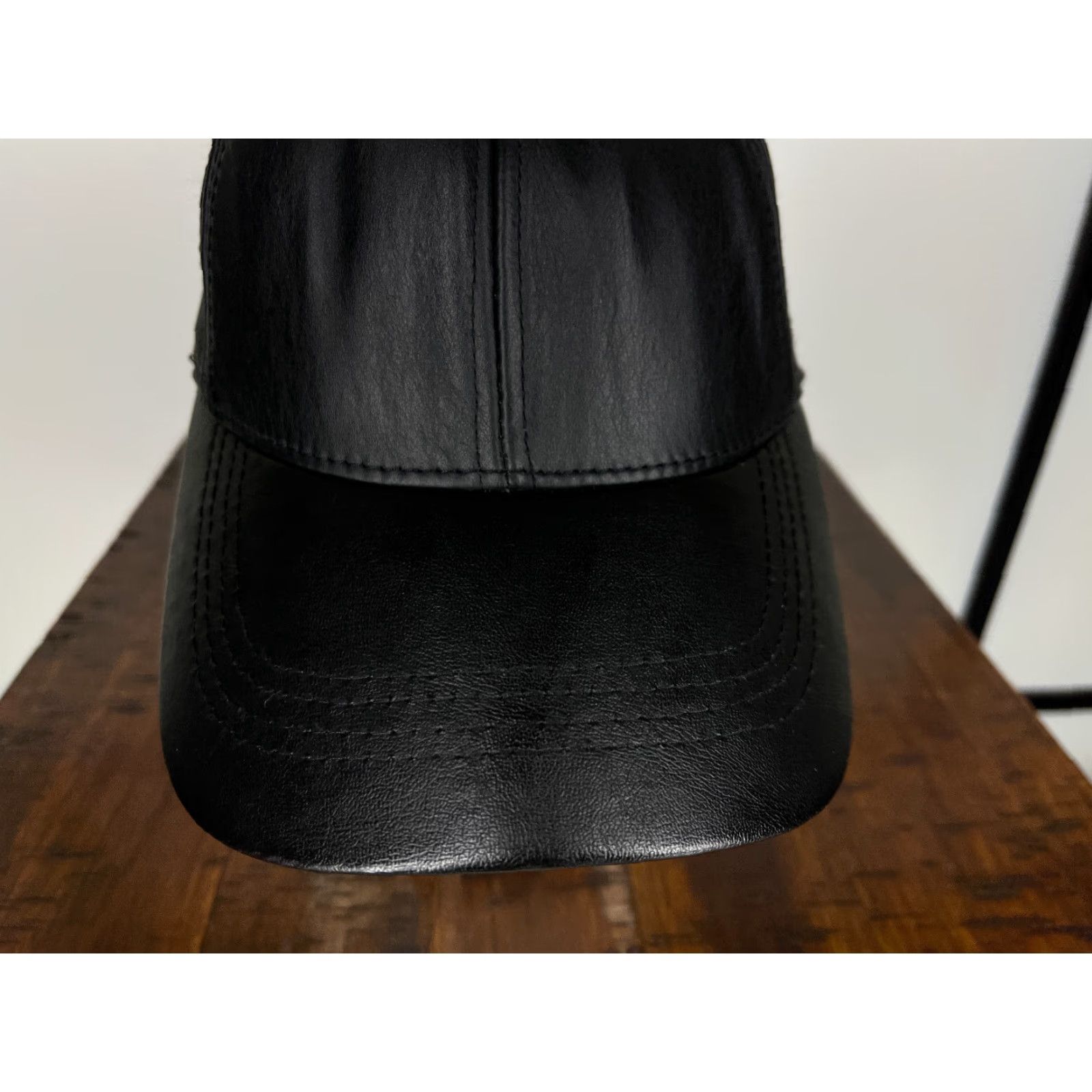 Vintage VINTAGE Winner Hat Cap Strap Back Adult One Size Black Leather 70s Made USA Size ONE SIZE - 3 Thumbnail