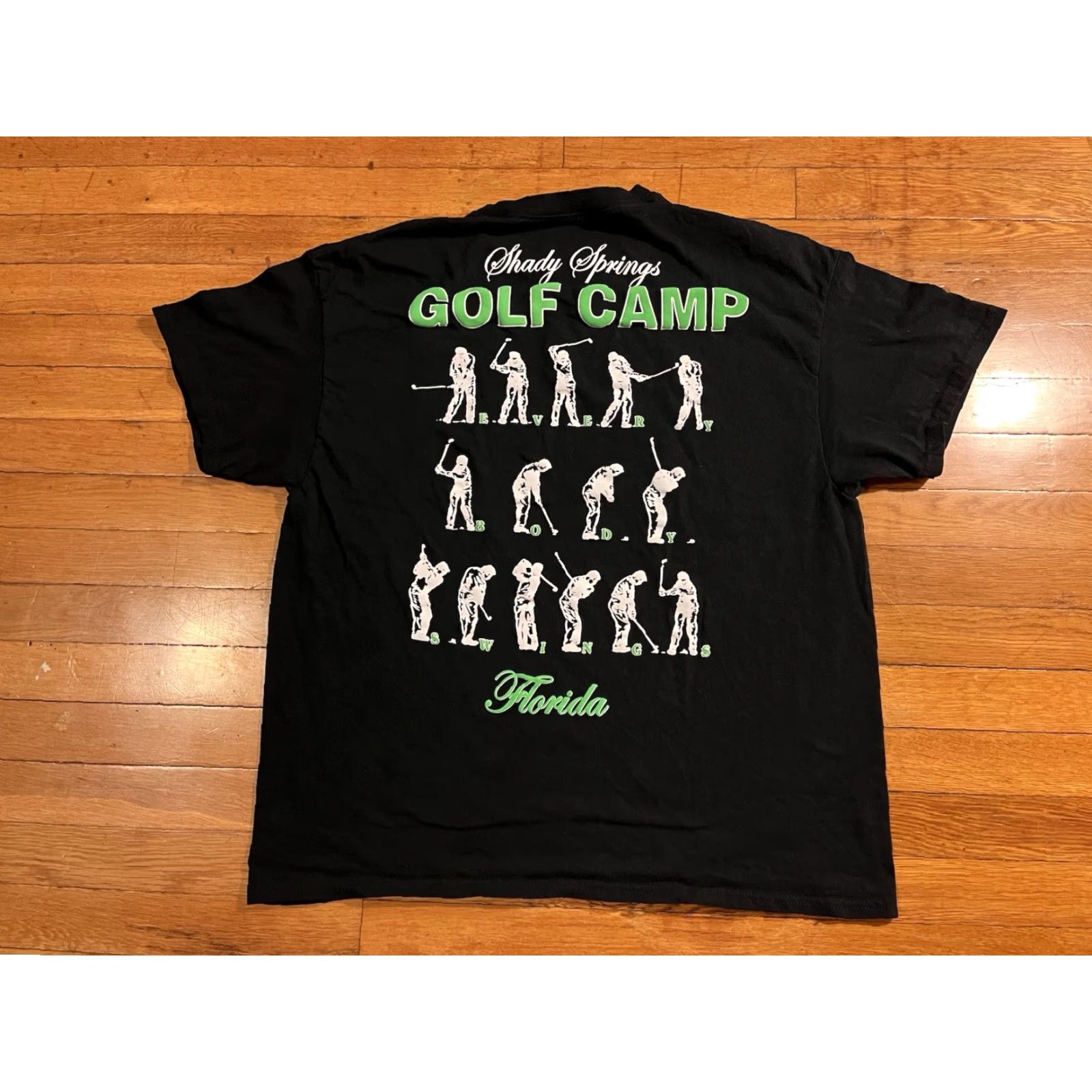 Vintage Shady Springs Golf Camp Florida Everybody Swings Shirt Men’s XL Black Size US XL / EU 56 / 4 - 2 Thumbnail