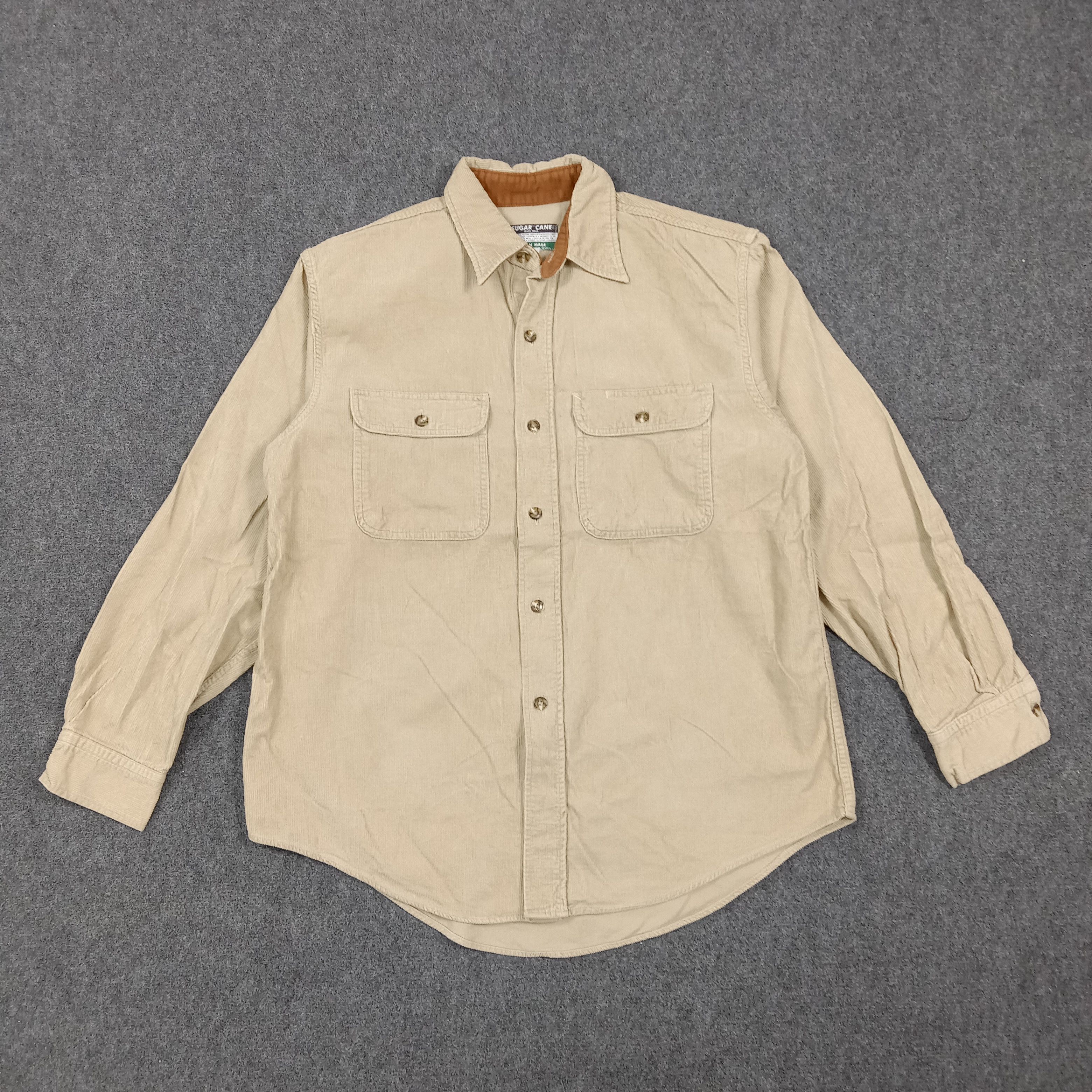 Sugar Cane Vintage Sugar Cane Corduroy Button Up Shirt C276N33 Size US M / EU 48-50 / 2 - 1 Thumbnail