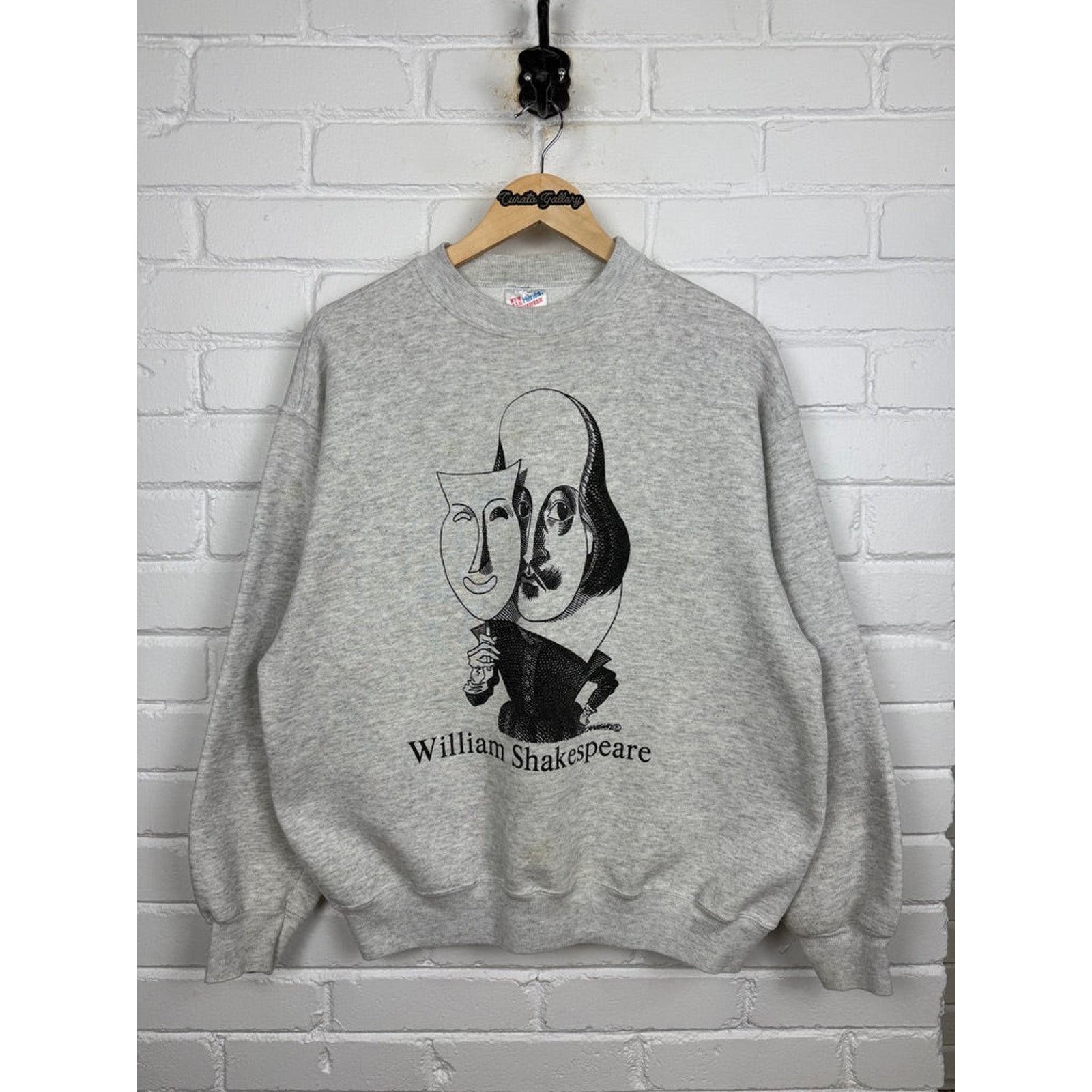 Vintage Vintage 1992 William Shakespeare Art Sweater Size XL 90s Size US XL / EU 56 / 4 - 1 Thumbnail