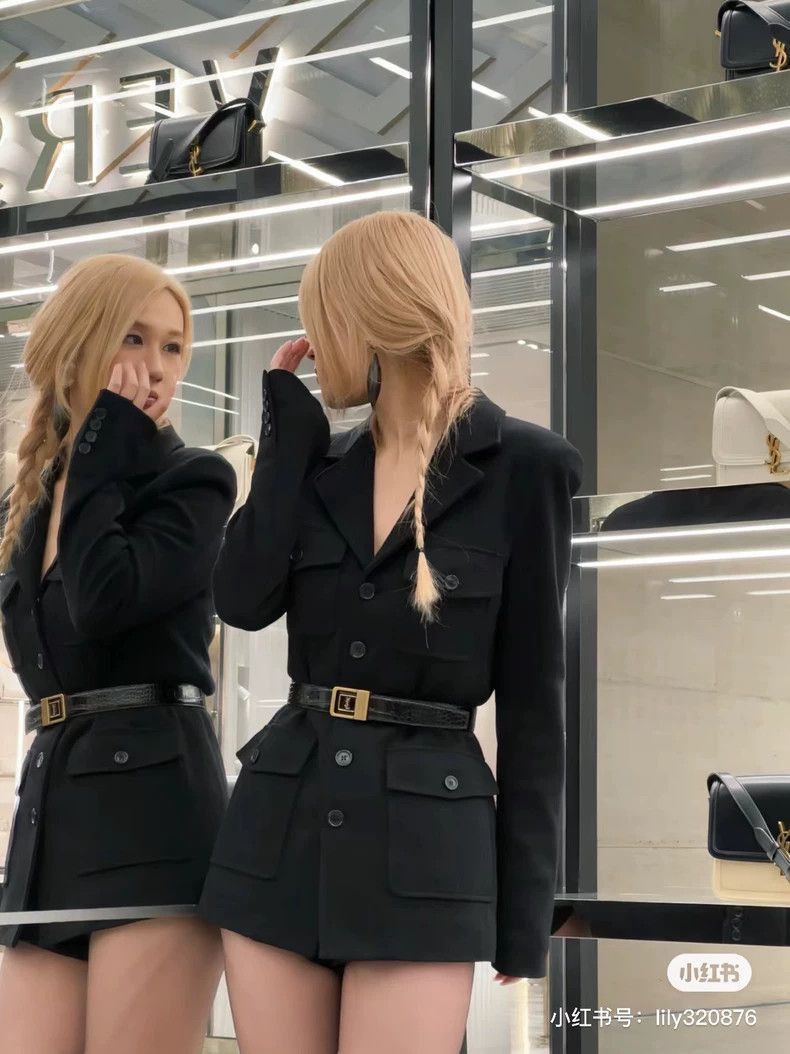 Saint Laurent Paris Black YSL Saint Laurent Blazer Coat-2506 Size US S / EU 44-46 / 1 - 7 Thumbnail