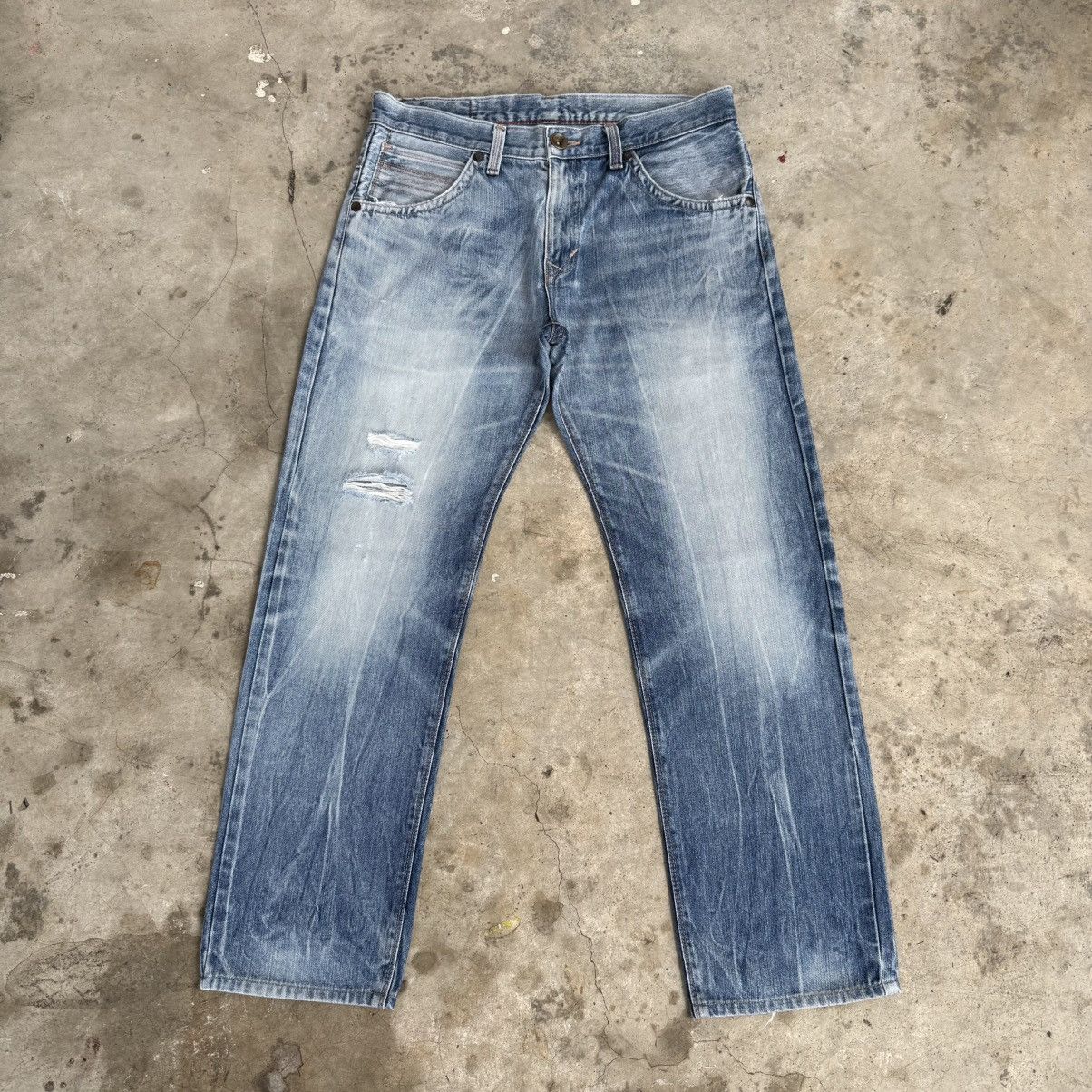 Edwin W36x30 Vintage Edwin Faded Storm Mud Wash Denim Jean Size US 36 / EU 52 - 1 Thumbnail