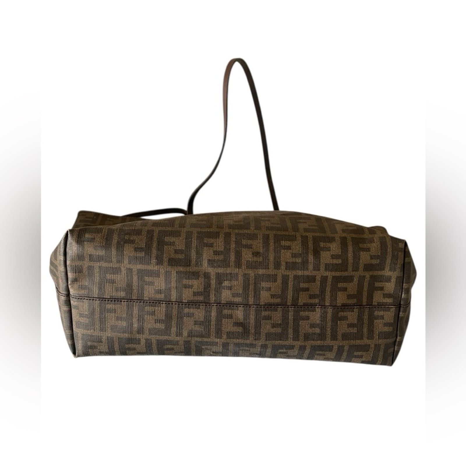 Fendi Fendi Tobacco Zucca Coated Canvas Large Roll Tote Size ONE SIZE - 5 Thumbnail