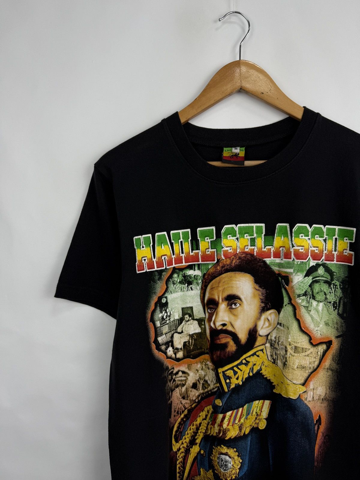 Bob Marley 🇪🇹 Vintage 90s Haile Selassie RasTafari Emperor Ethiopia King Size US M / EU 48-50 / 2 - 3 Thumbnail