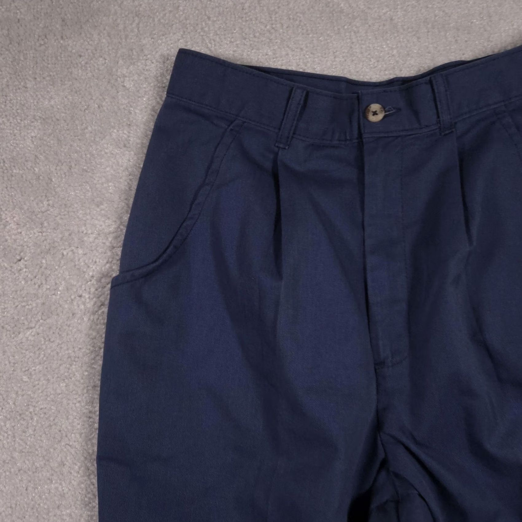 Vintage VINTAGE Chic Pants Womens 14 Blue Pleated Twill Chino Straight Leg Workwear 90s Mens WomensGirls Size 36" / US 14 / IT 50 - 5 Thumbnail