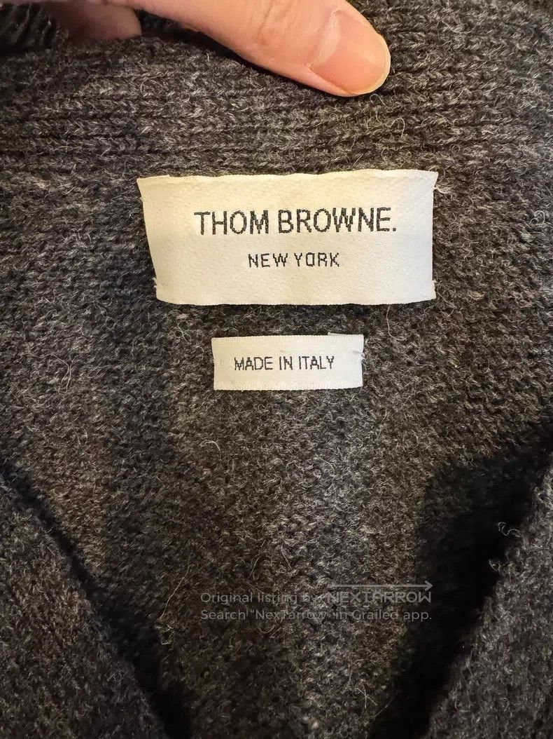 Thom Browne Thom Browne Gray Wool Open Cardigan Size US S / EU 44-46 / 1 - 3 Thumbnail