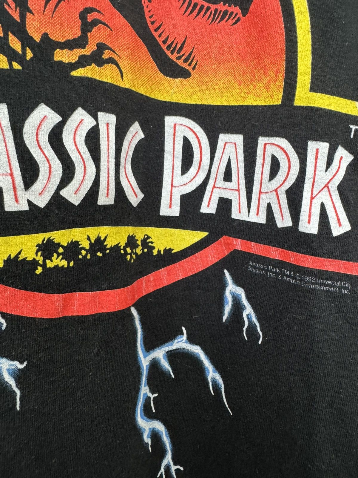 Vintage Vintage 90s Movie Promo Tee Jurassic Park Og Universal Rare Size US M / EU 48-50 / 2 - 2 Thumbnail