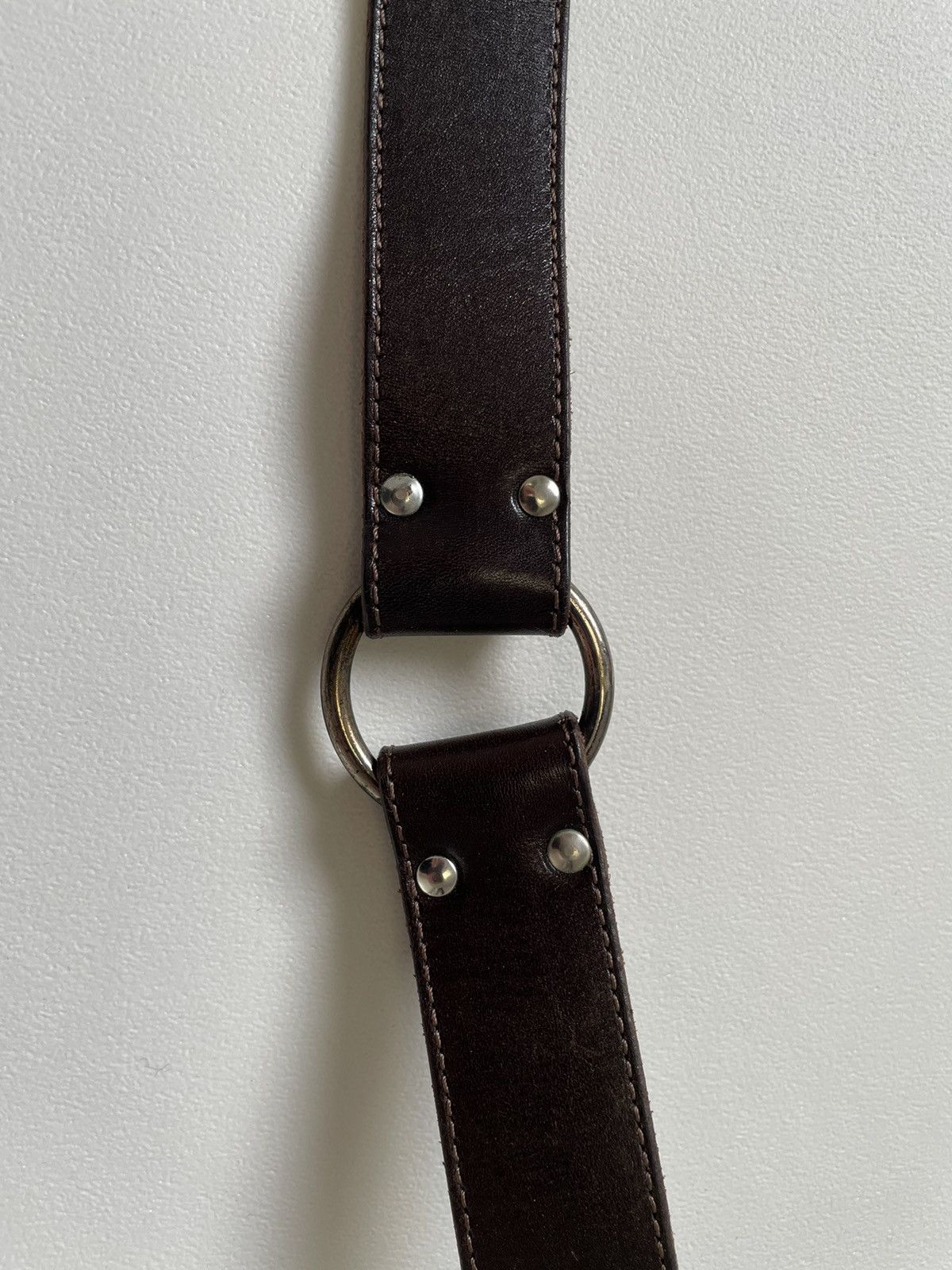 Maison Margiela A/W 06 Brown Leather ‘Bondage Belt’ Size 34 - 13 Thumbnail