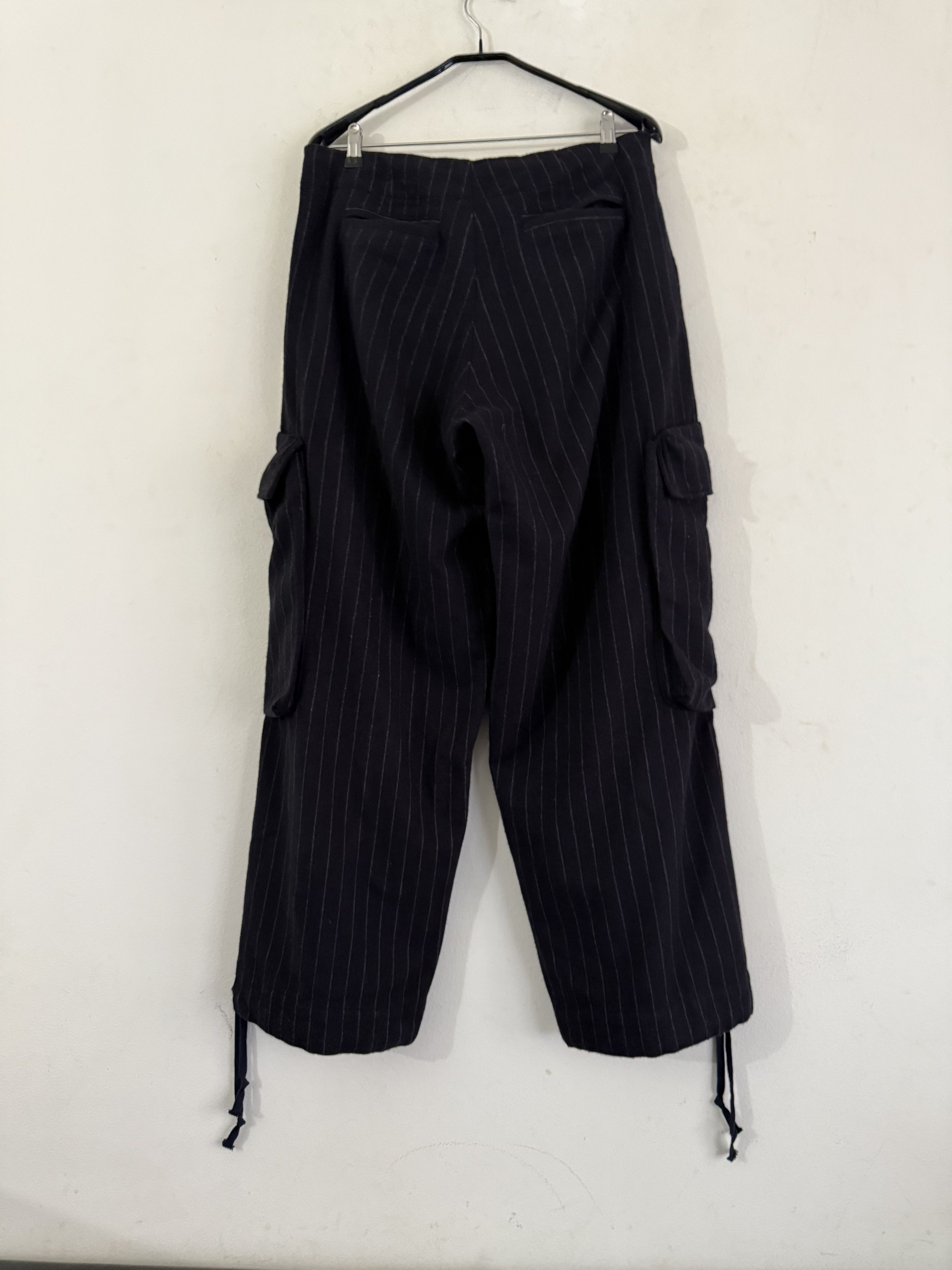 Greg Lauren Pinstriped Wide Trousers Size US 30 / EU 46 - 5 Thumbnail