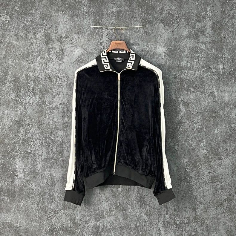 Versace Versace Greek back-grain velvet coat Size S / US 4 / IT 40 - 1 Thumbnail