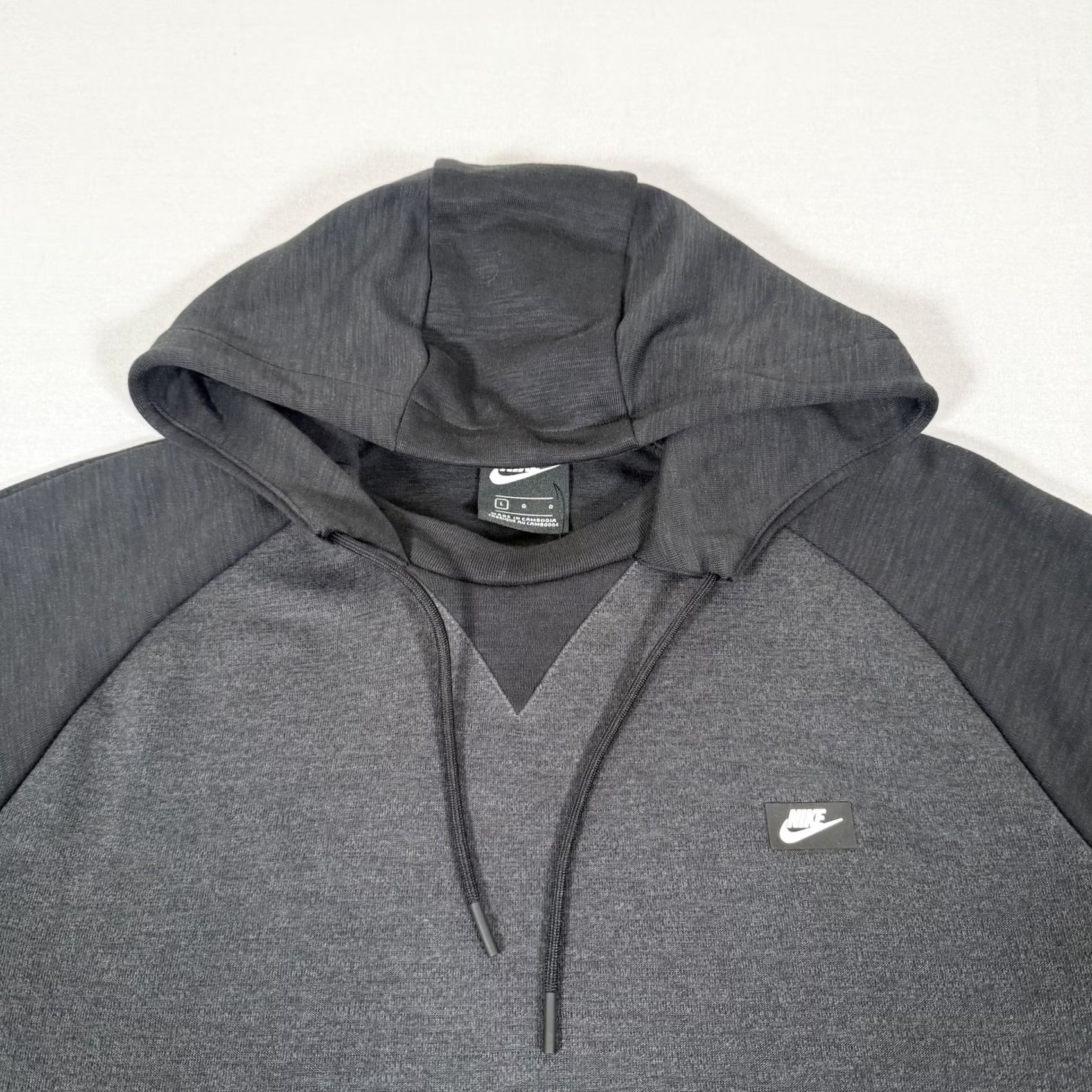 Nike Nike Hoodie Men L Gray Pullover Sweatshirt with Hooded Pockets Logo Fireheather Front Kangaroo Pocket Crew Neck All Seasons Sportswear Size US L / EU 52-54 / 3 - 2 Thumbnail