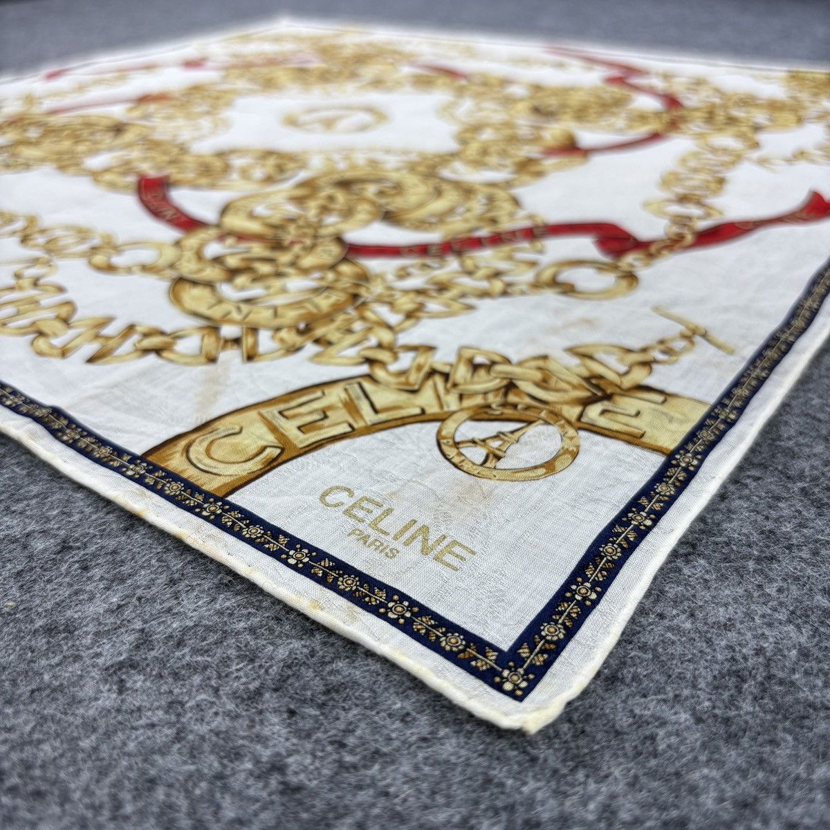 Vintage Celine Handkerchief # E059 # Bandana # Neckerchief Size ONE SIZE - 5 Thumbnail