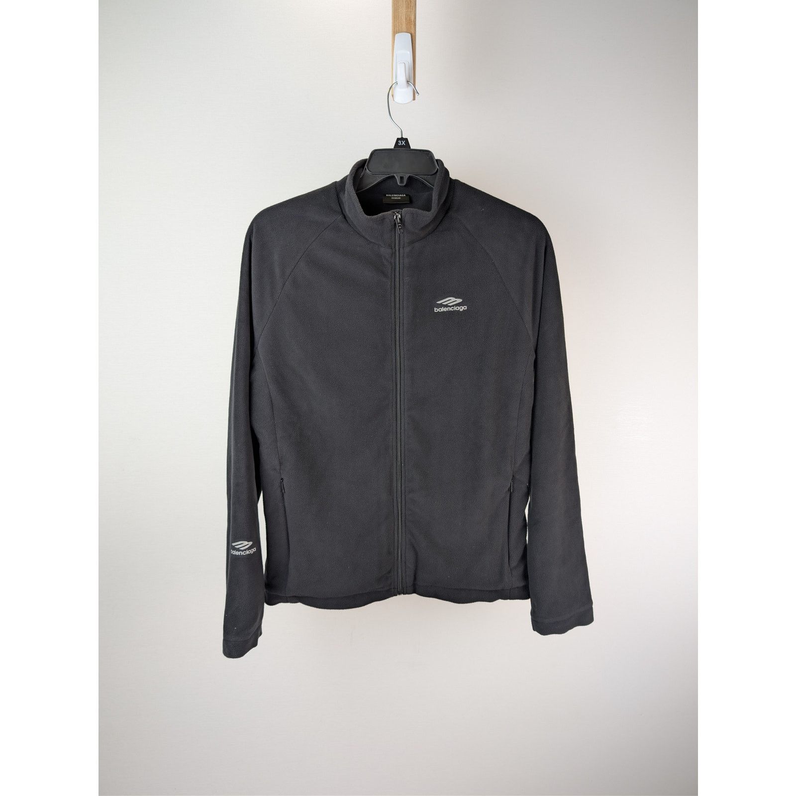 Balenciaga o1rshd1 Zip-Up Jacket in Black Size US L / EU 52-54 / 3 - 1 Thumbnail