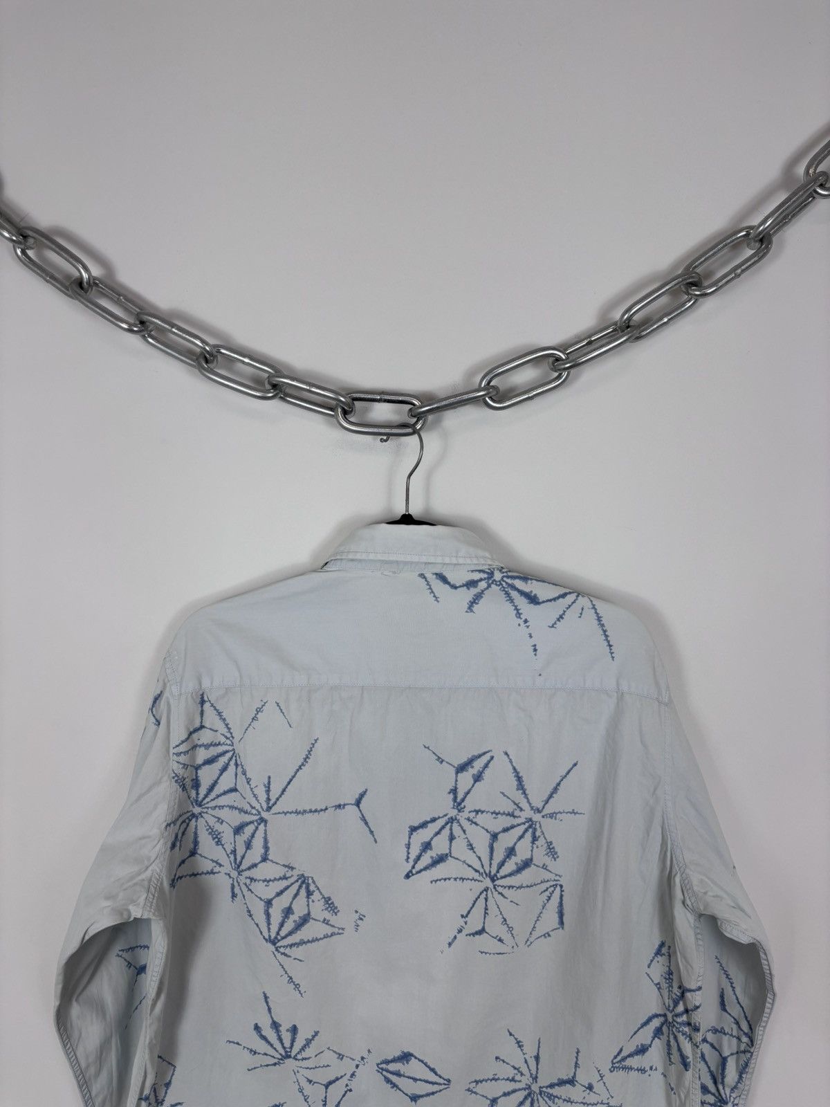 Kenzo Kenzo Homme Vintage Men’s Ice Web Print Long Sleeve Shirt Size US XL / EU 56 / 4 - 19 Thumbnail