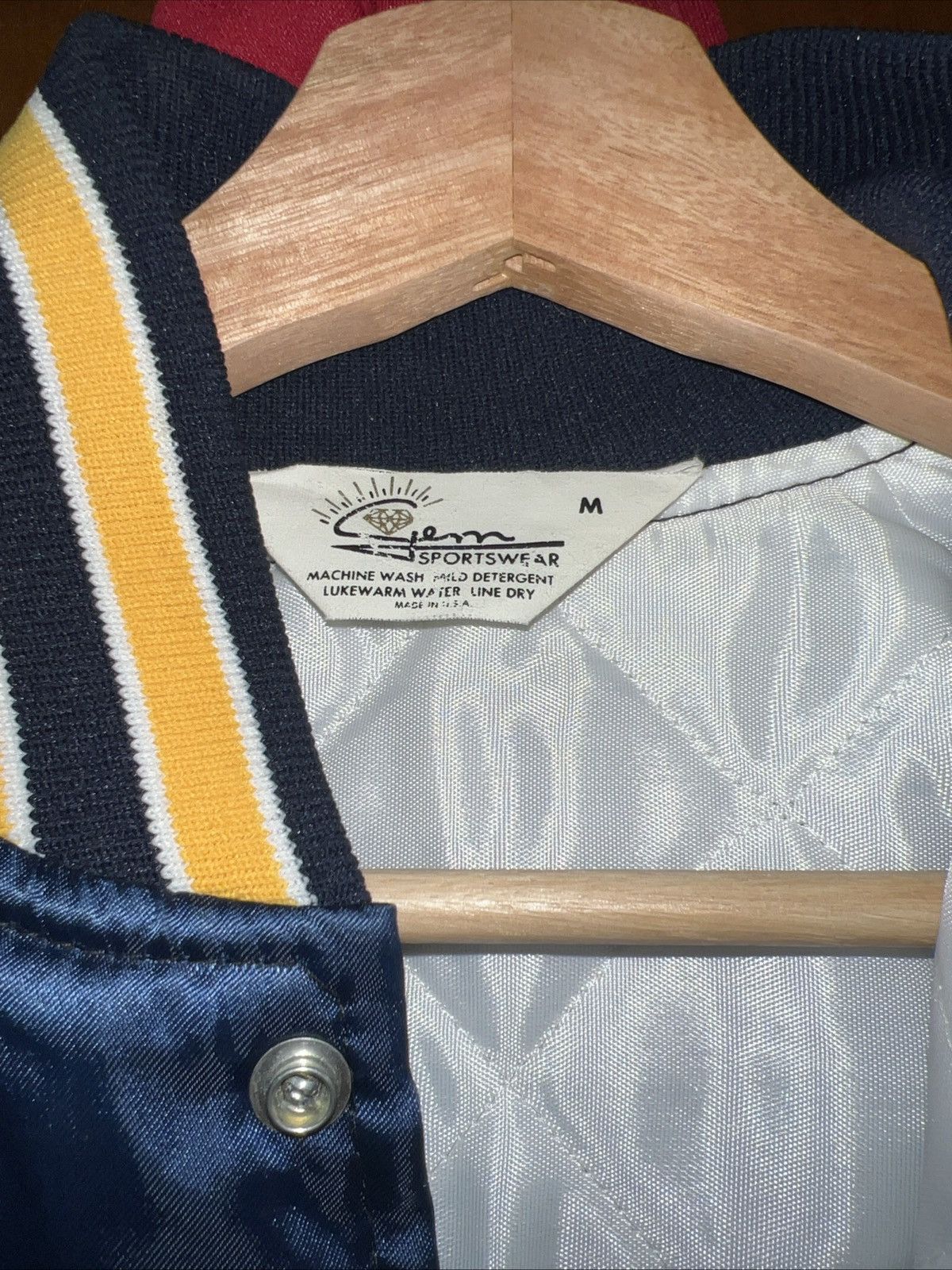 Other Vintage West Virginia Satin Jacket Navy Blue Size M Size US M / EU 48-50 / 2 - 2 Thumbnail