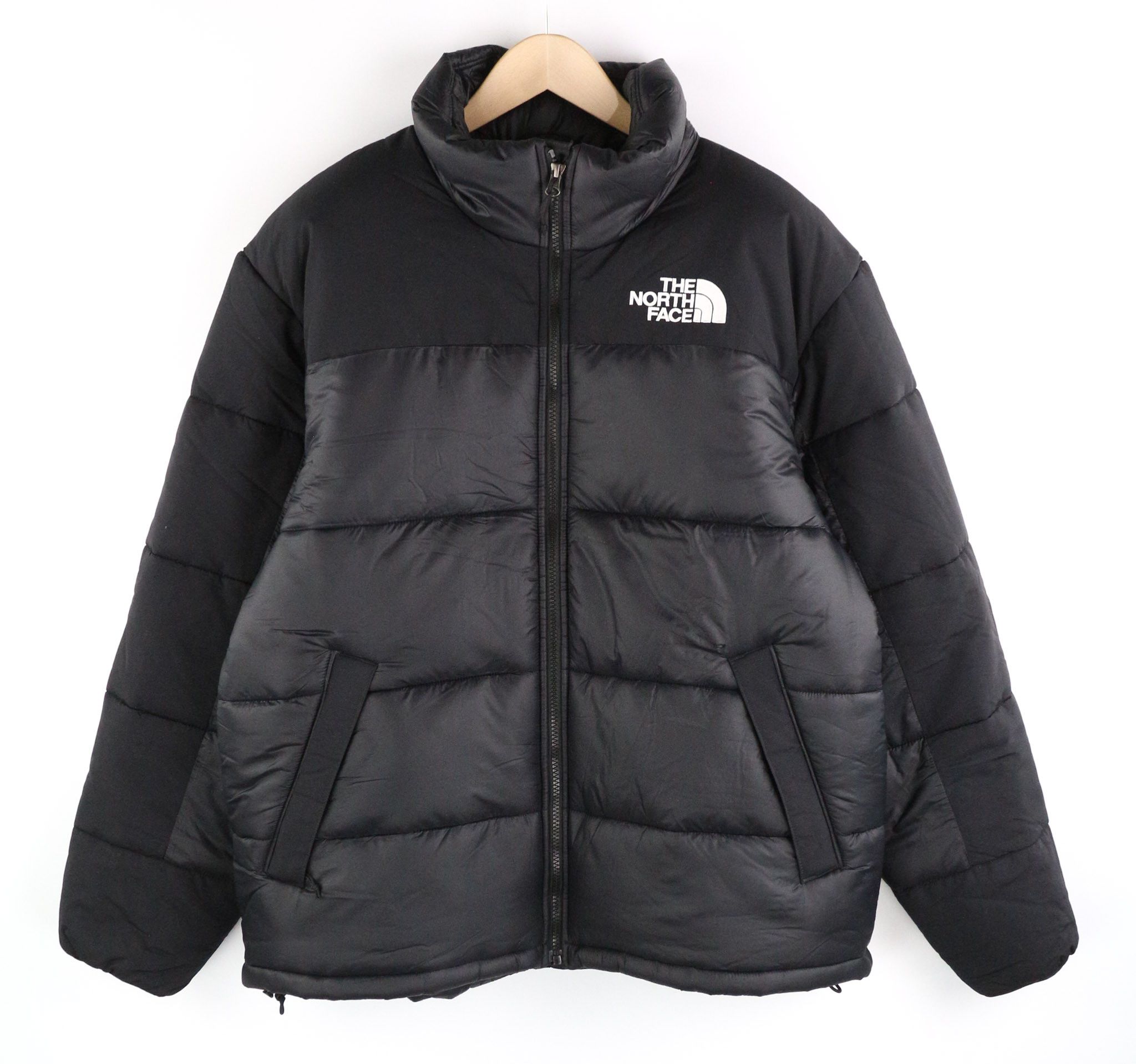 L Padded Pockets High Neck Black Jacket 79667