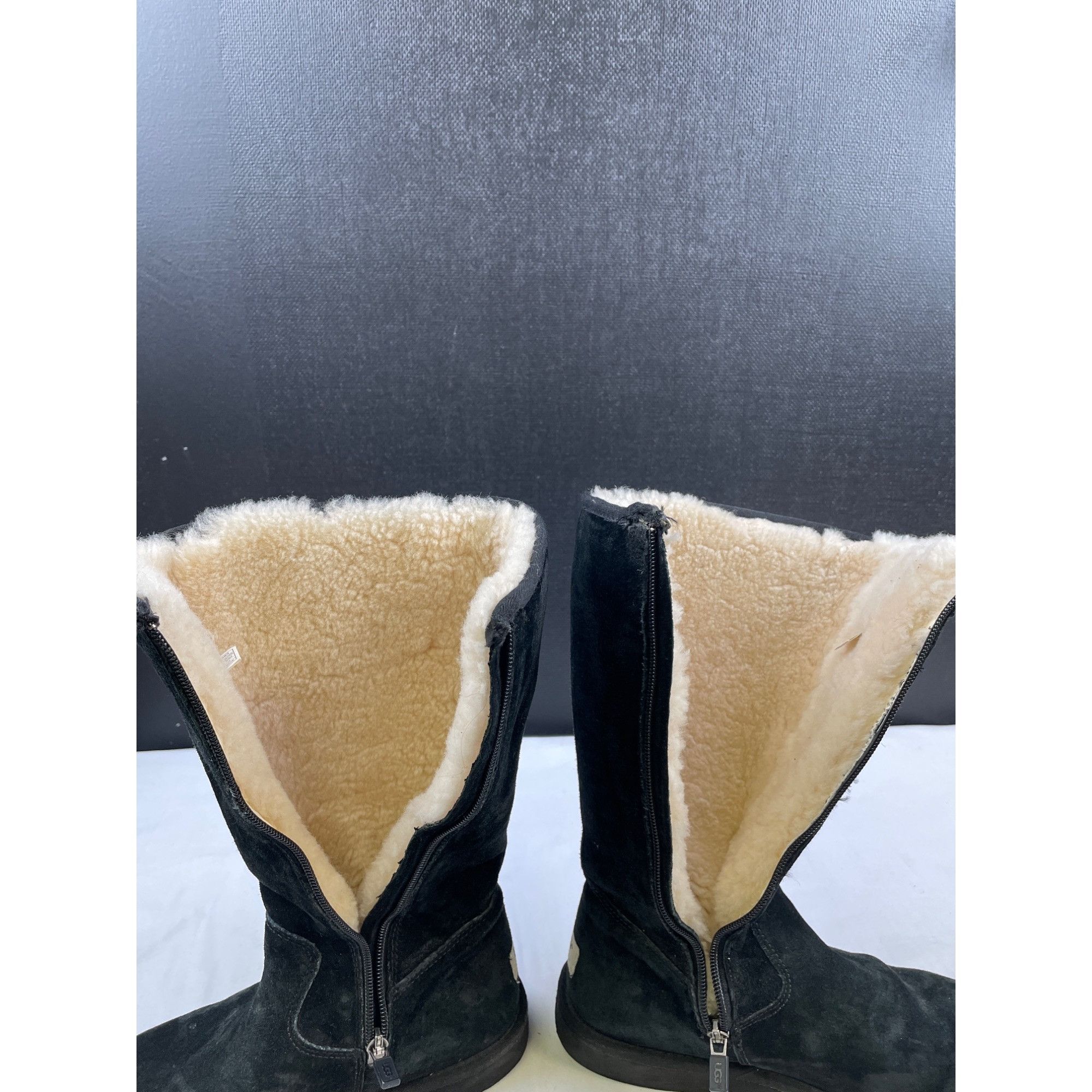 Ugg Ugg Australia Women's Black Suede Leather Tall Boots/Shoes S Size US 6 / IT 36 - 9 Thumbnail