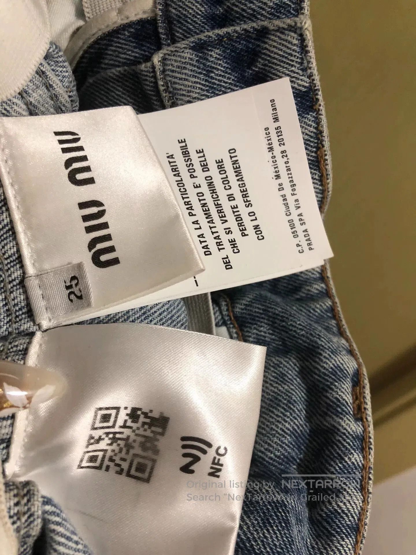 Miu Miu Miu Miu High-Waisted Denim Pants. Size 25" / US 0 / IT 36 - 5 Thumbnail