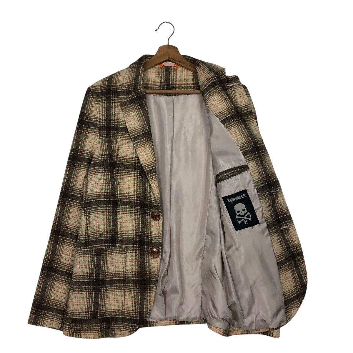 Japanese Brand Hydrogen Archive Plaid Skull Italian Tailored Jacket Size US M / EU 48-50 / 2 - 12 Thumbnail