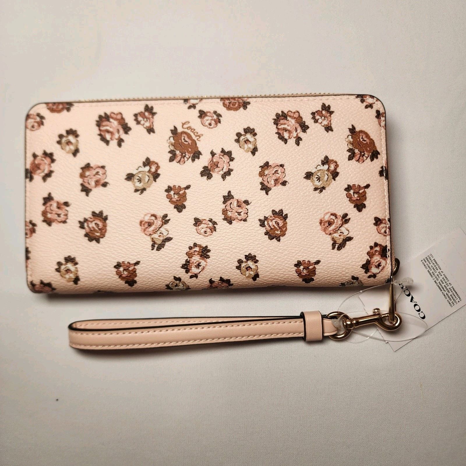 Coach NWT COACH CZ329 Long Zip Around Wallet Rosette Print Blush Size ONE SIZE - 2 Thumbnail