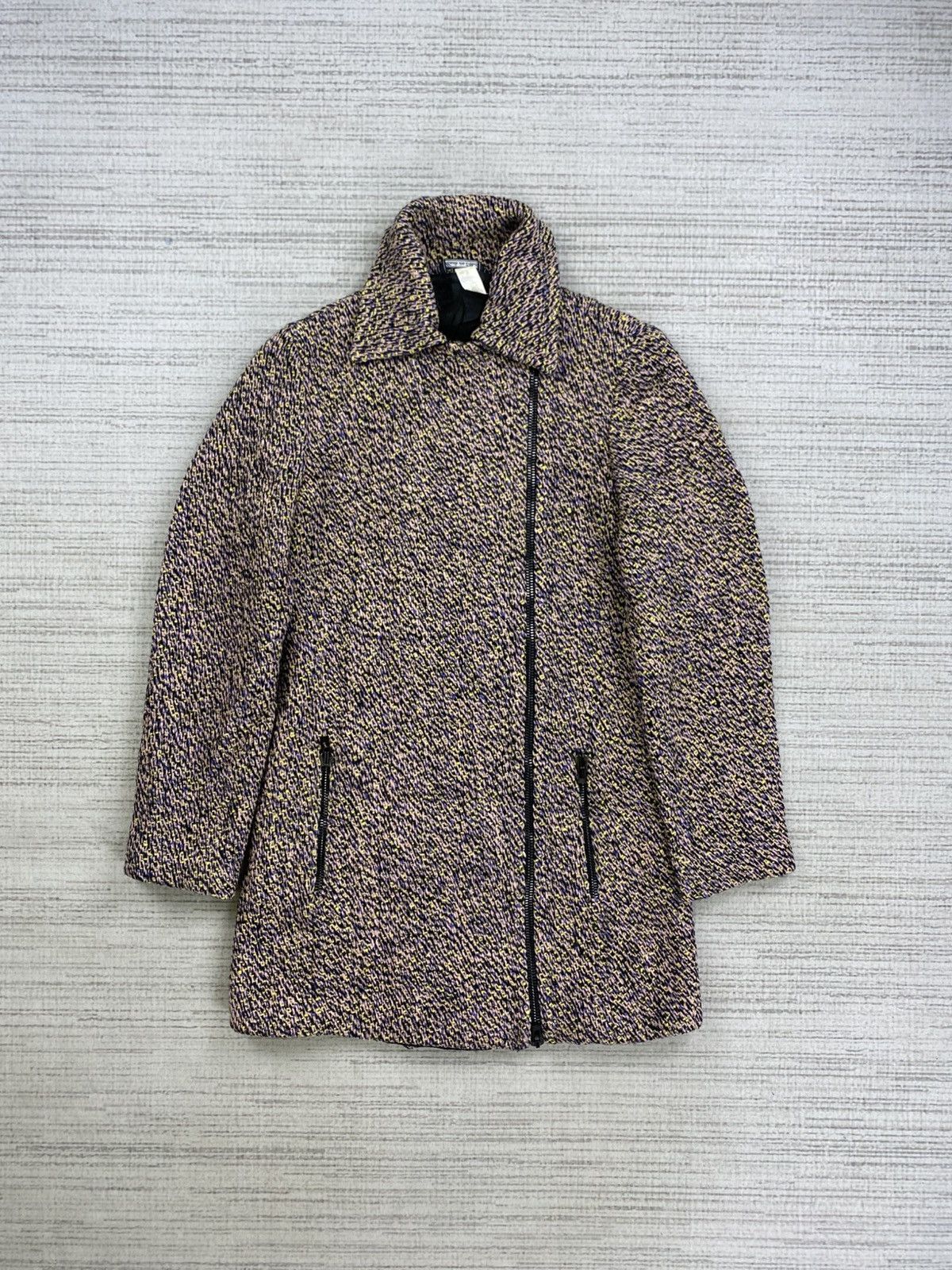 Versace 🔥RARE Vintage Gianni Versace Asymmetrical Knit Jacket Size US S / EU 44-46 / 1 - 1 Thumbnail