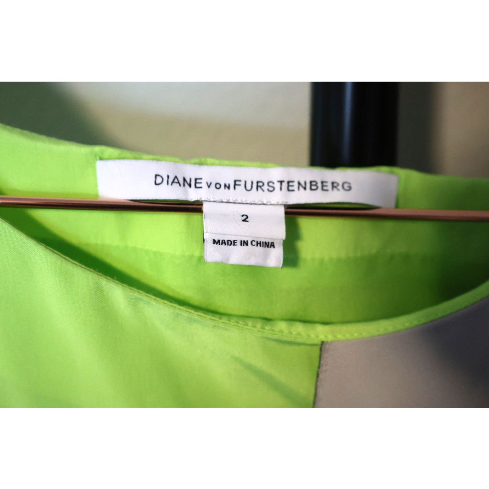 Diane von Furstenberg Diane Von Furstenberg Shizuka Dress - Size 2 - Green / Black Size XS / US 0-2 / IT 36-38 - 3 Thumbnail