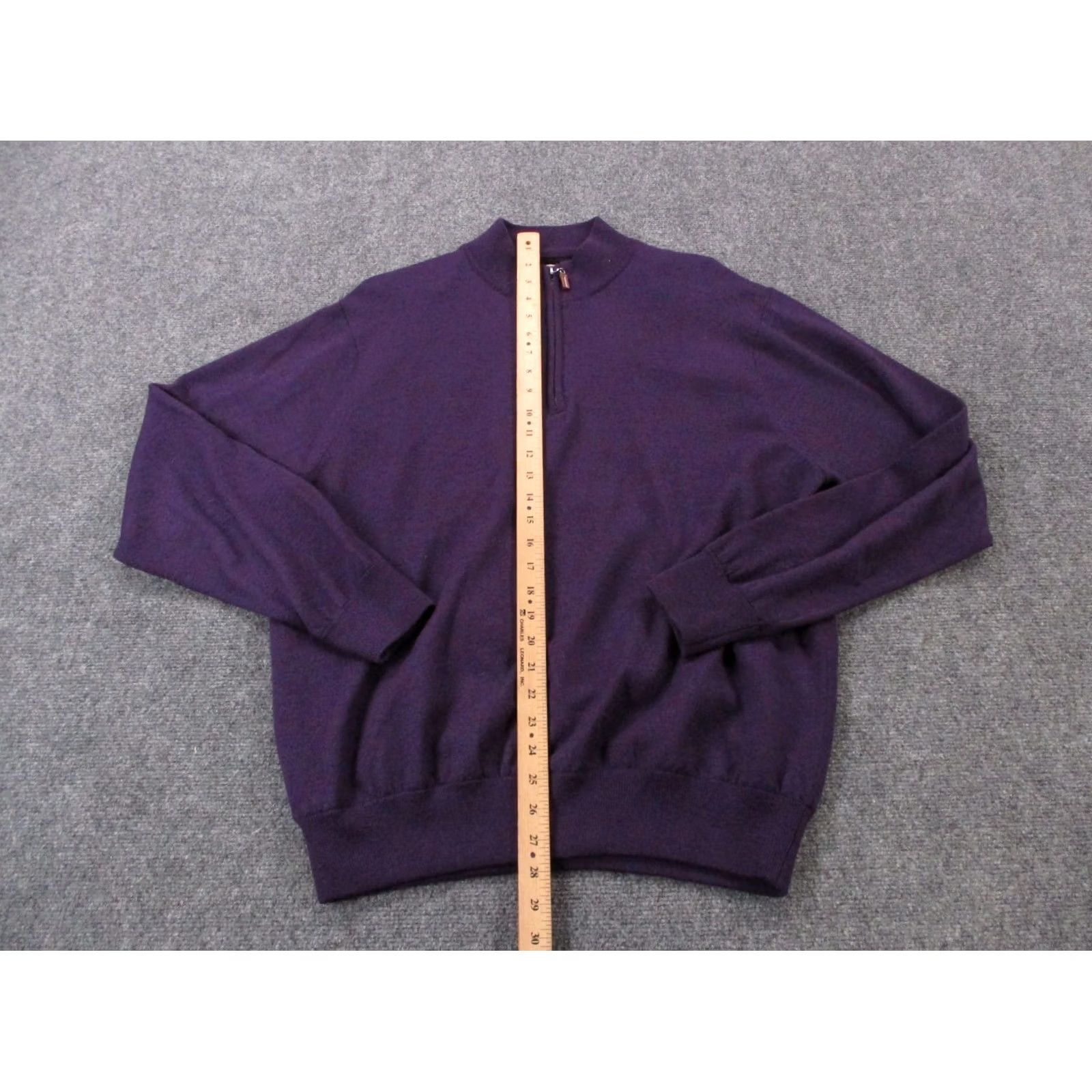 Peter Millar Peter Millar Jacket Mens L Purple Merino Wool Performance Golf Stretch Pullover Size US L / EU 52-54 / 3 - 3 Thumbnail