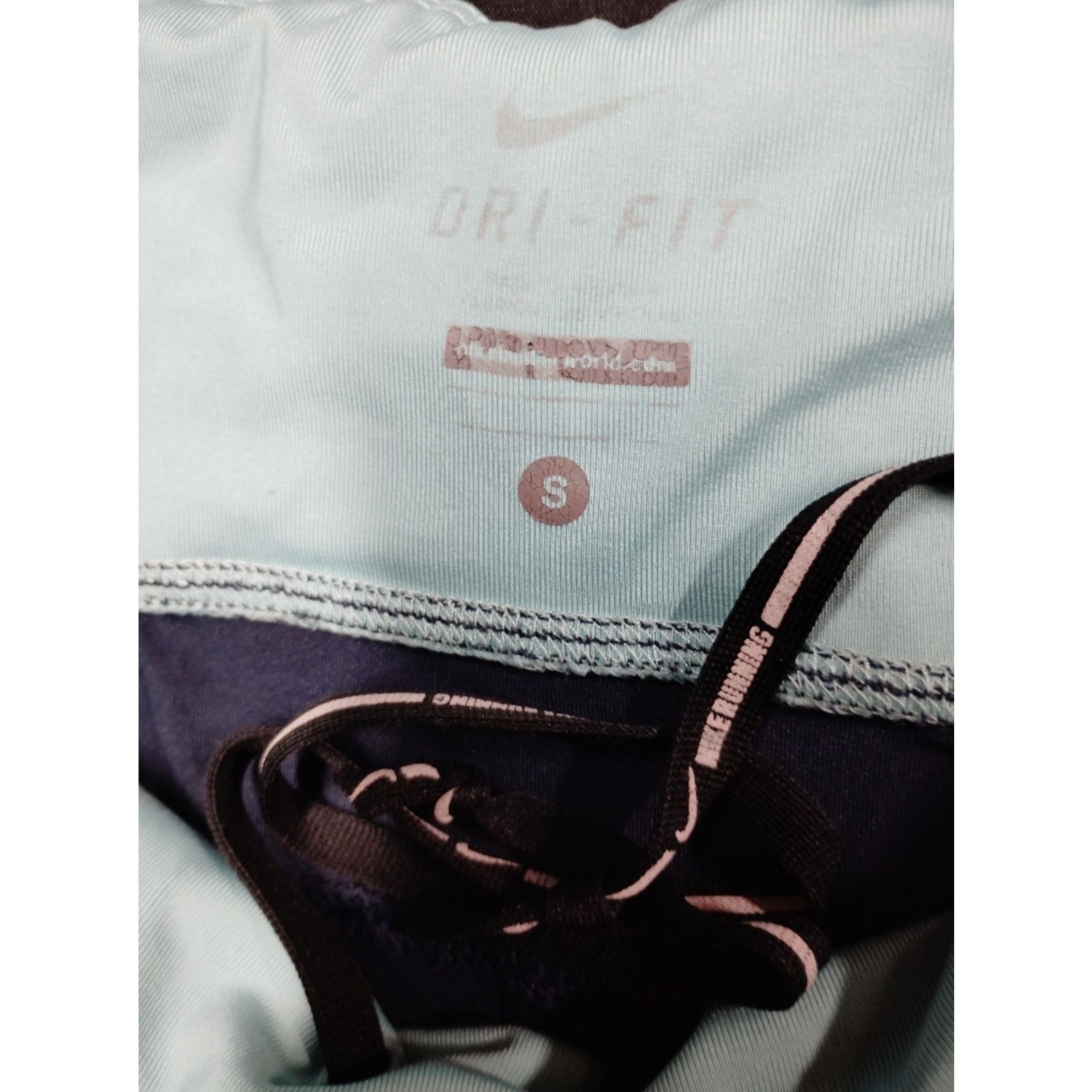 Nike Nike Navy Blue & Aqua Athletic Capris with Light Blue Swoosh Size 26" / US 2 / IT 38 - 3 Thumbnail
