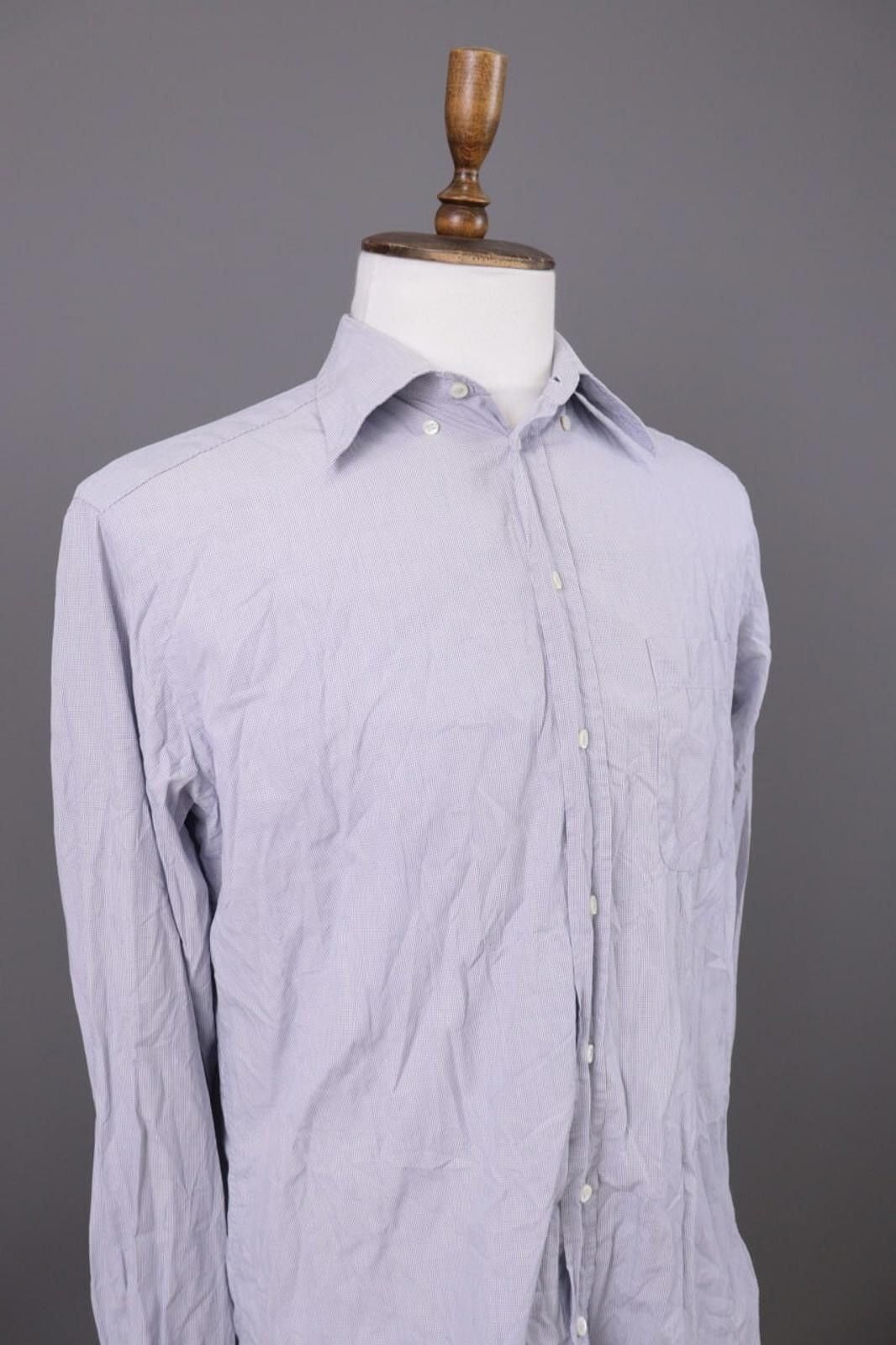 Armani Collezioni Armani Collezioni White Check Button Down Shirt Size 41 /16 Size US M / EU 48-50 / 2 - 7 Thumbnail