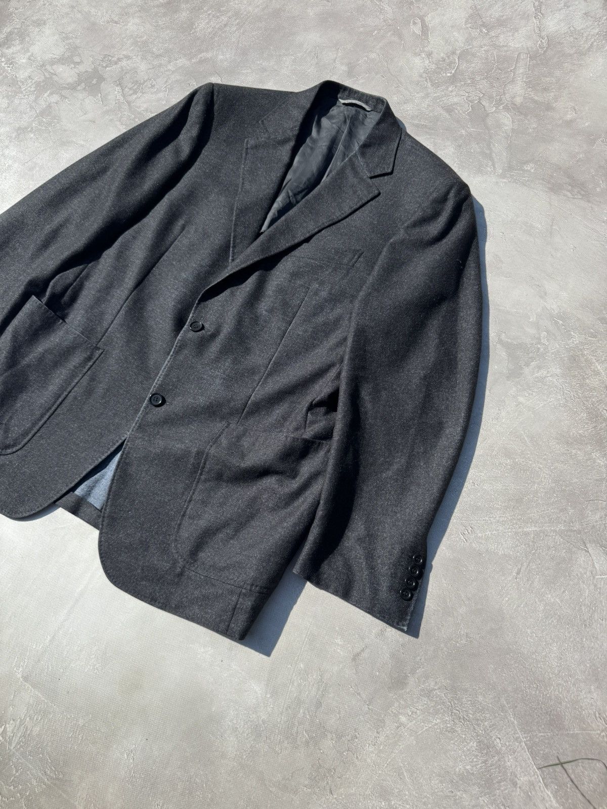 Canali Vintage Canali Black Wool Blazer size 52R Size 52R - 2 Thumbnail